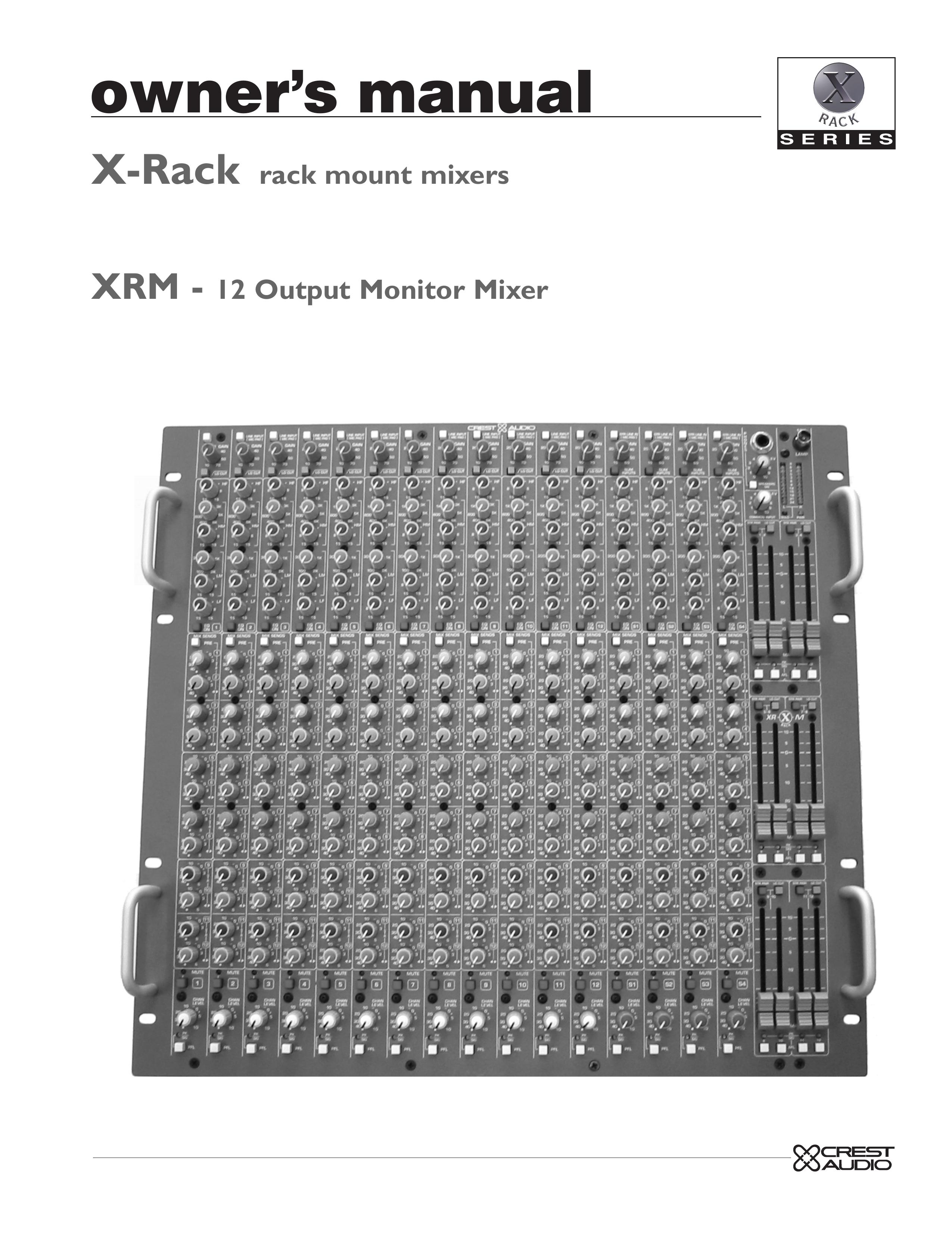 Crest Audio XRM - 12 Music Mixer User Manual