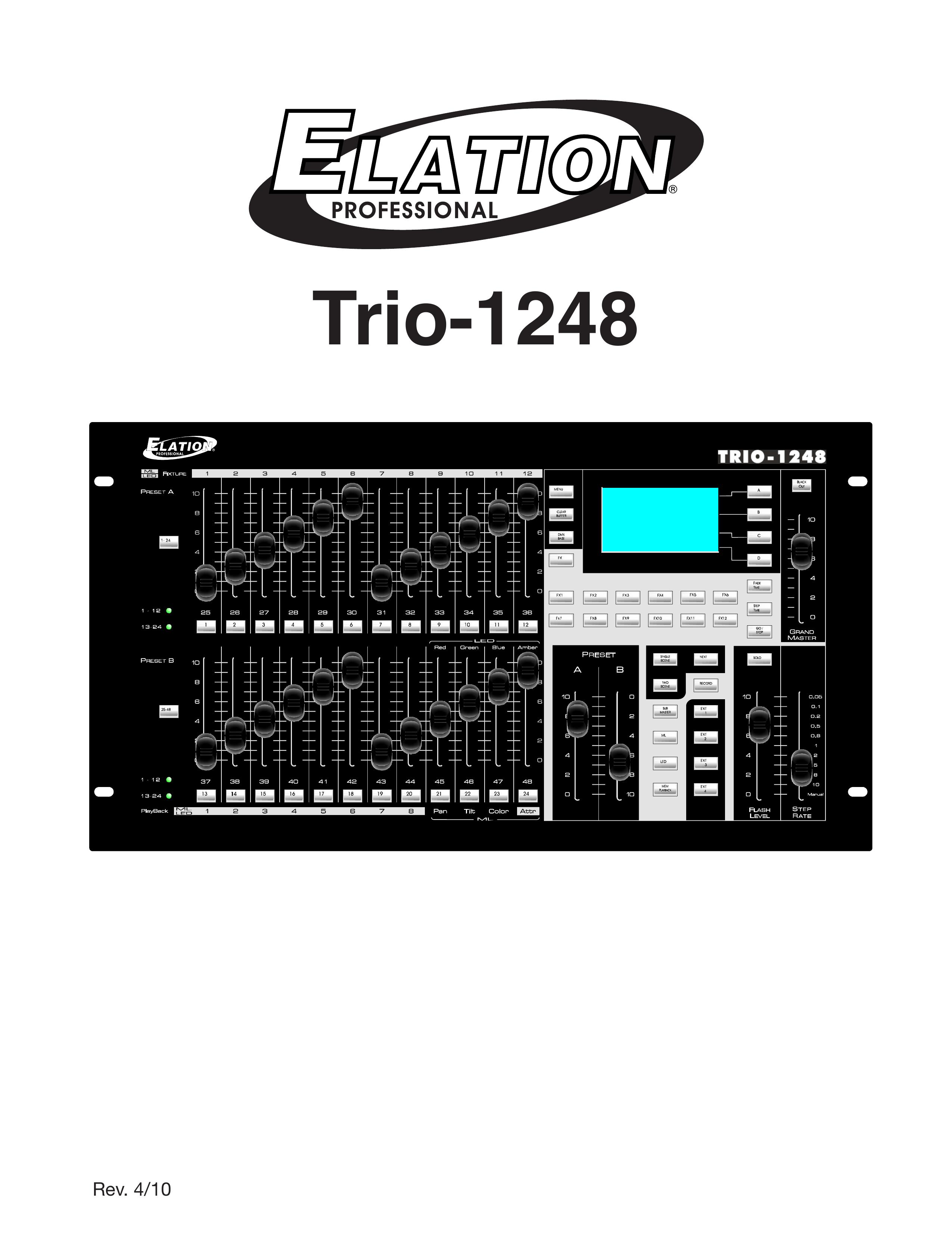 Elation Professional 1248 Music Mixer User Manual