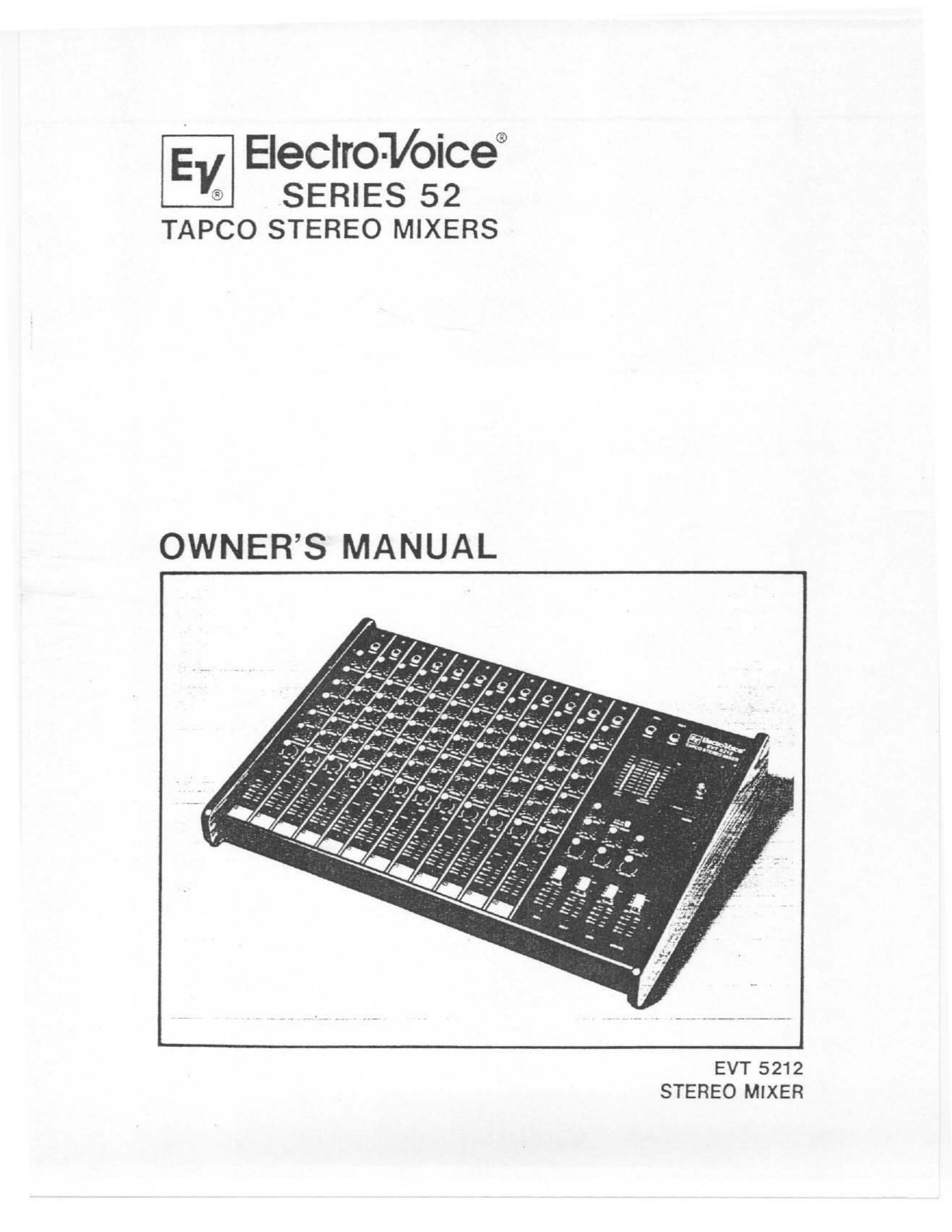 Electro-Voice Series 52 Music Mixer User Manual