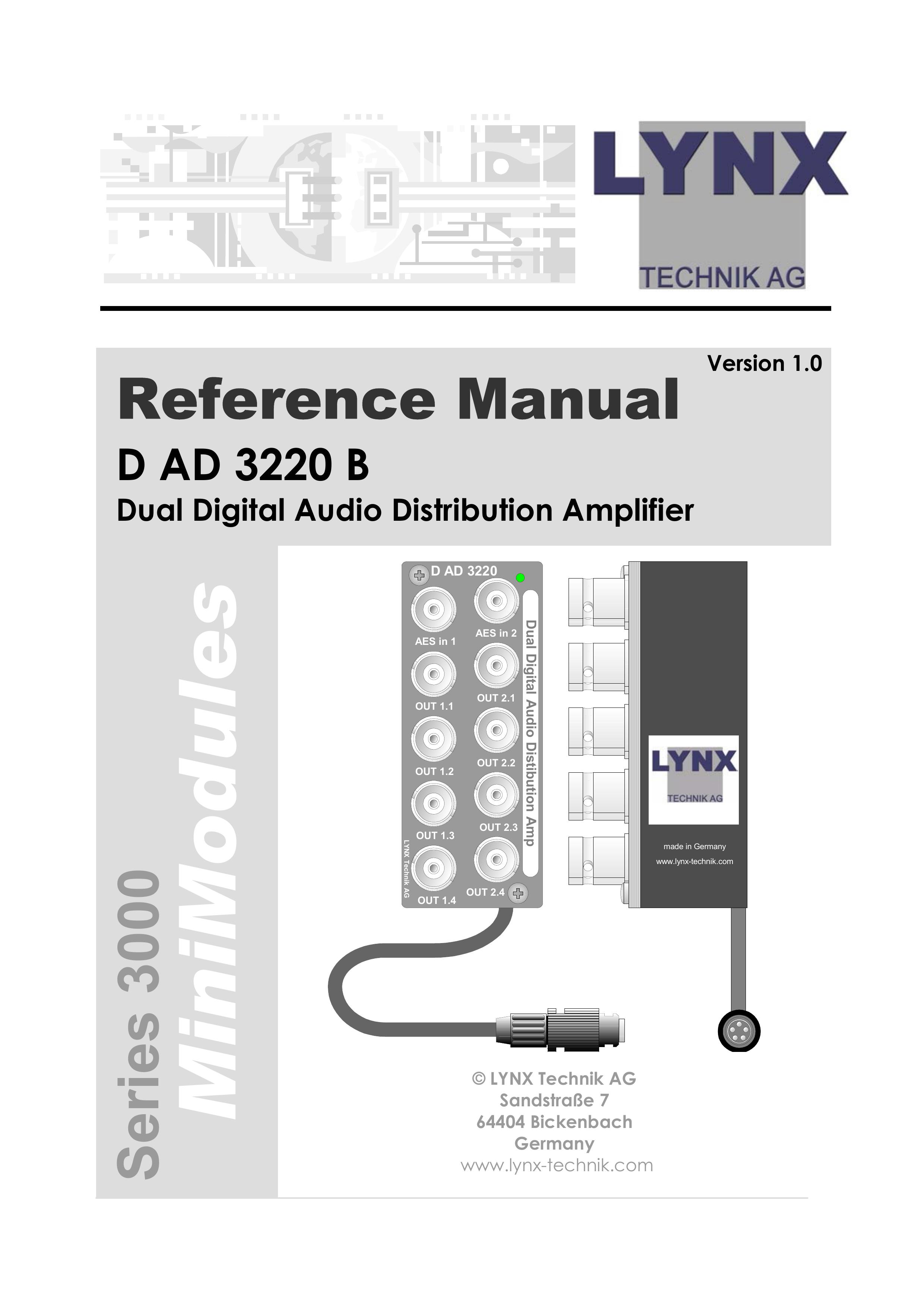 Lynx D AD 3220 B Music Mixer User Manual