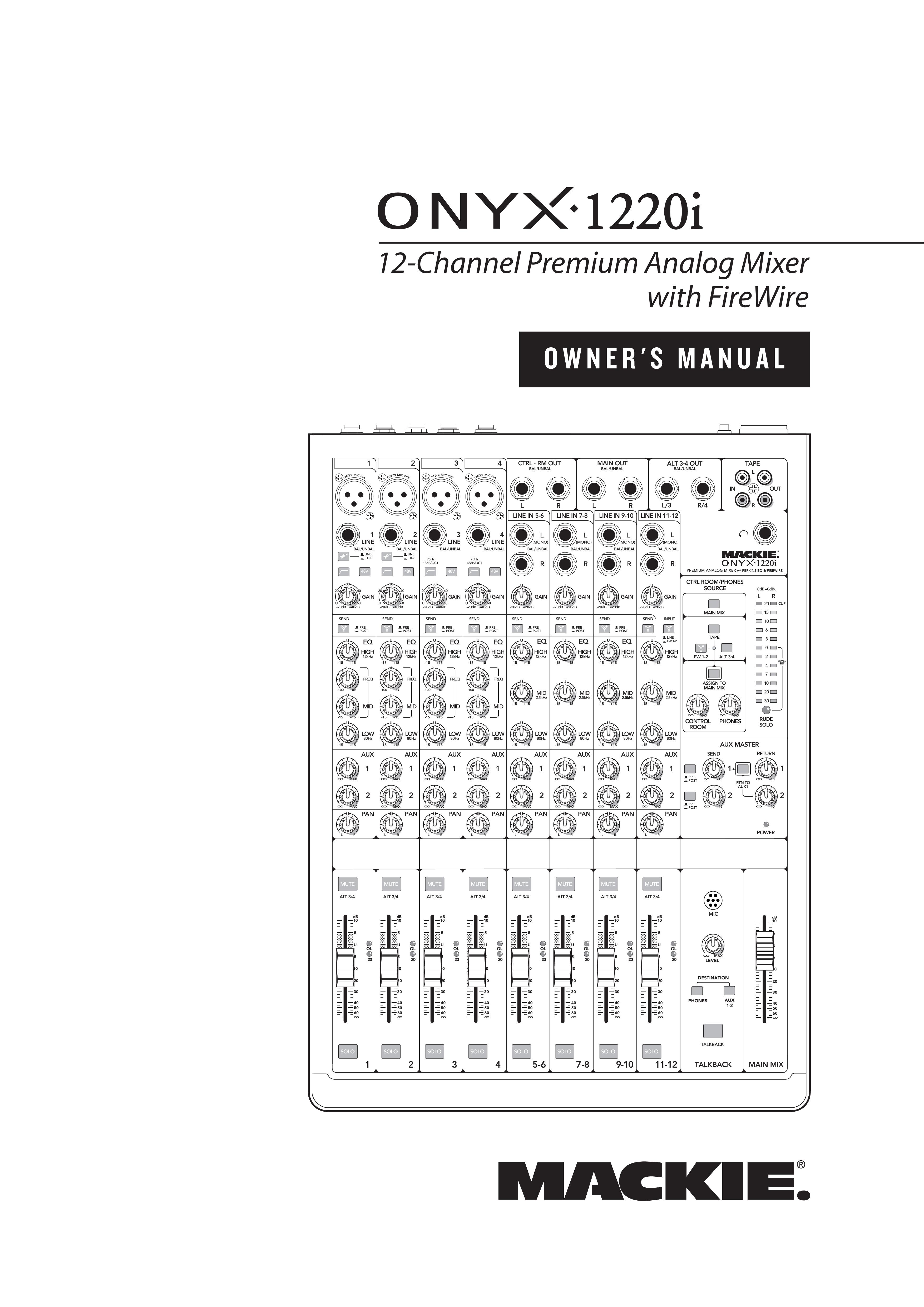 Mackie 1220I Music Mixer User Manual