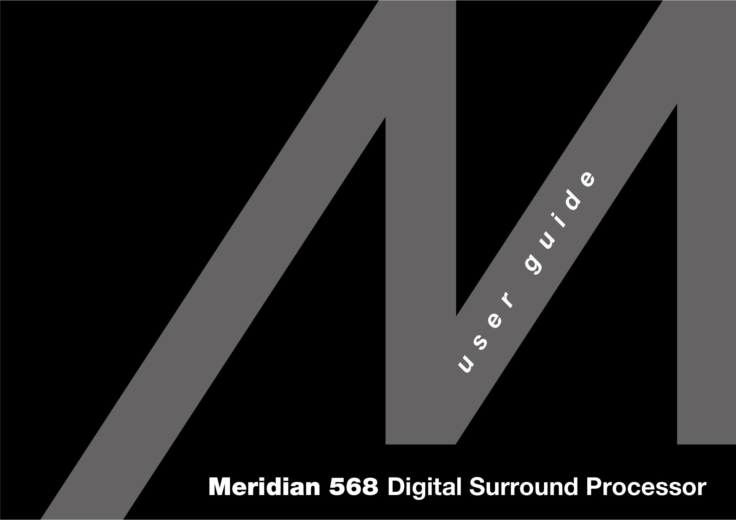 Meridian Audio 568 Music Mixer User Manual