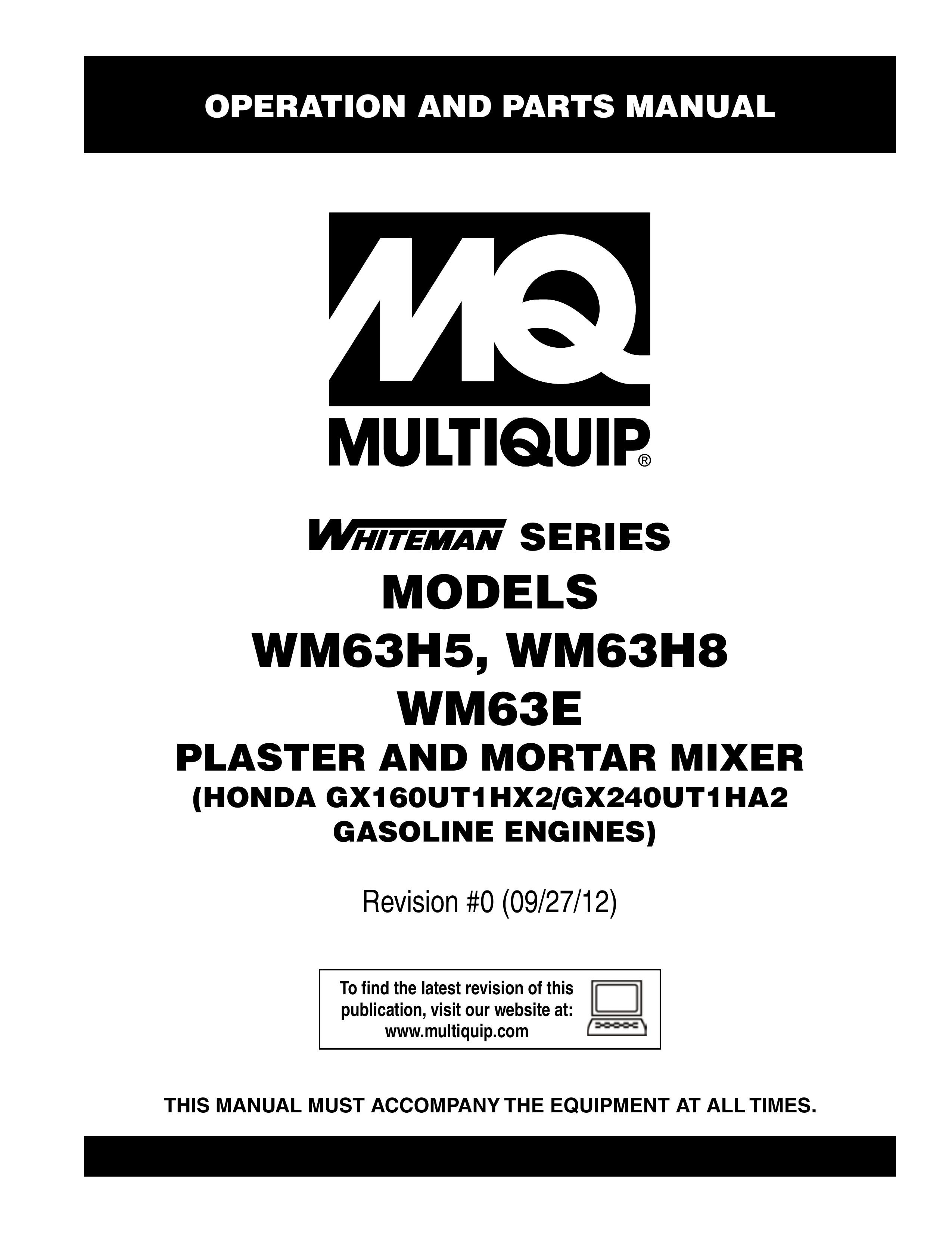Multiquip WM63H8 Music Mixer User Manual