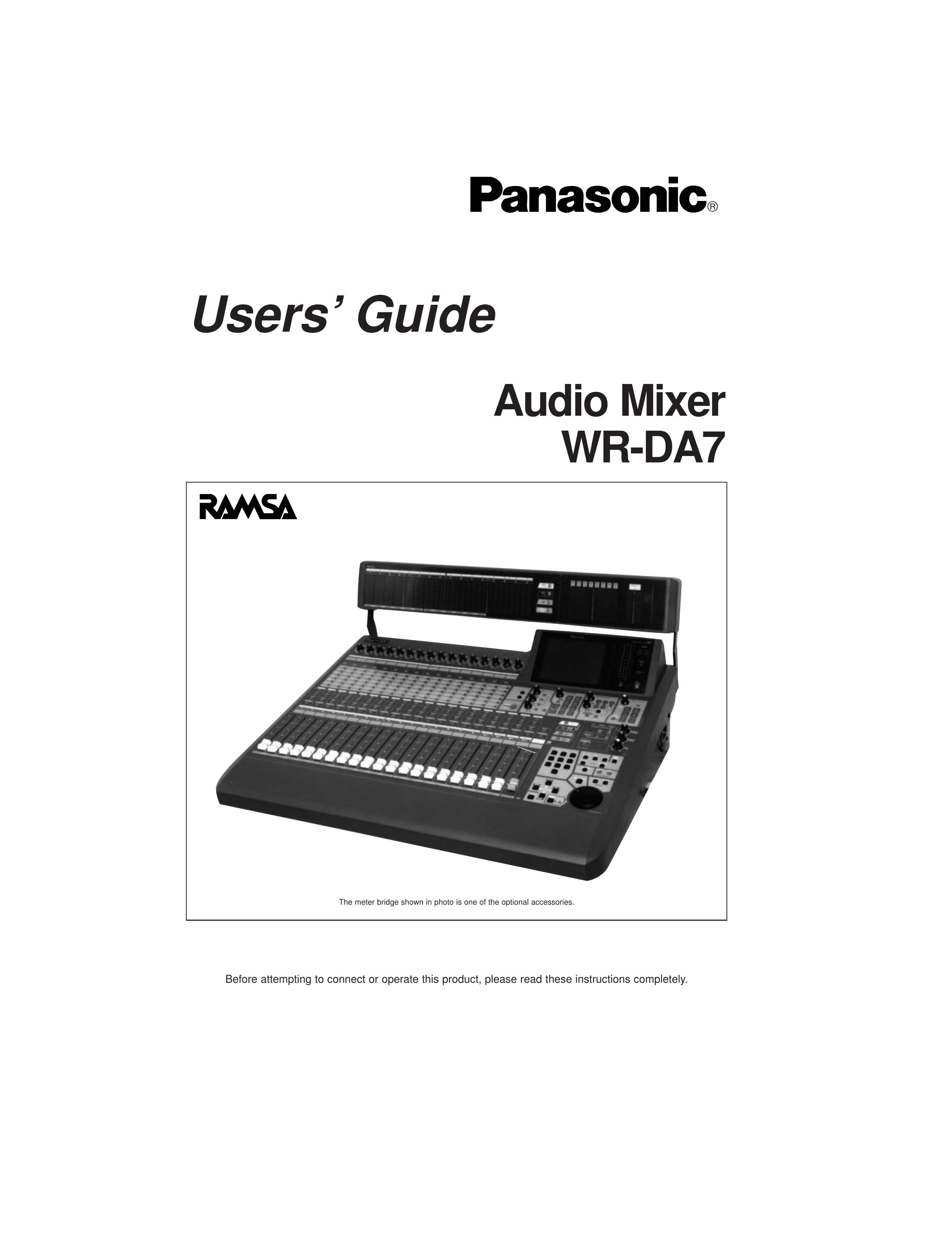 Panasonic WR-DA7 Music Mixer User Manual