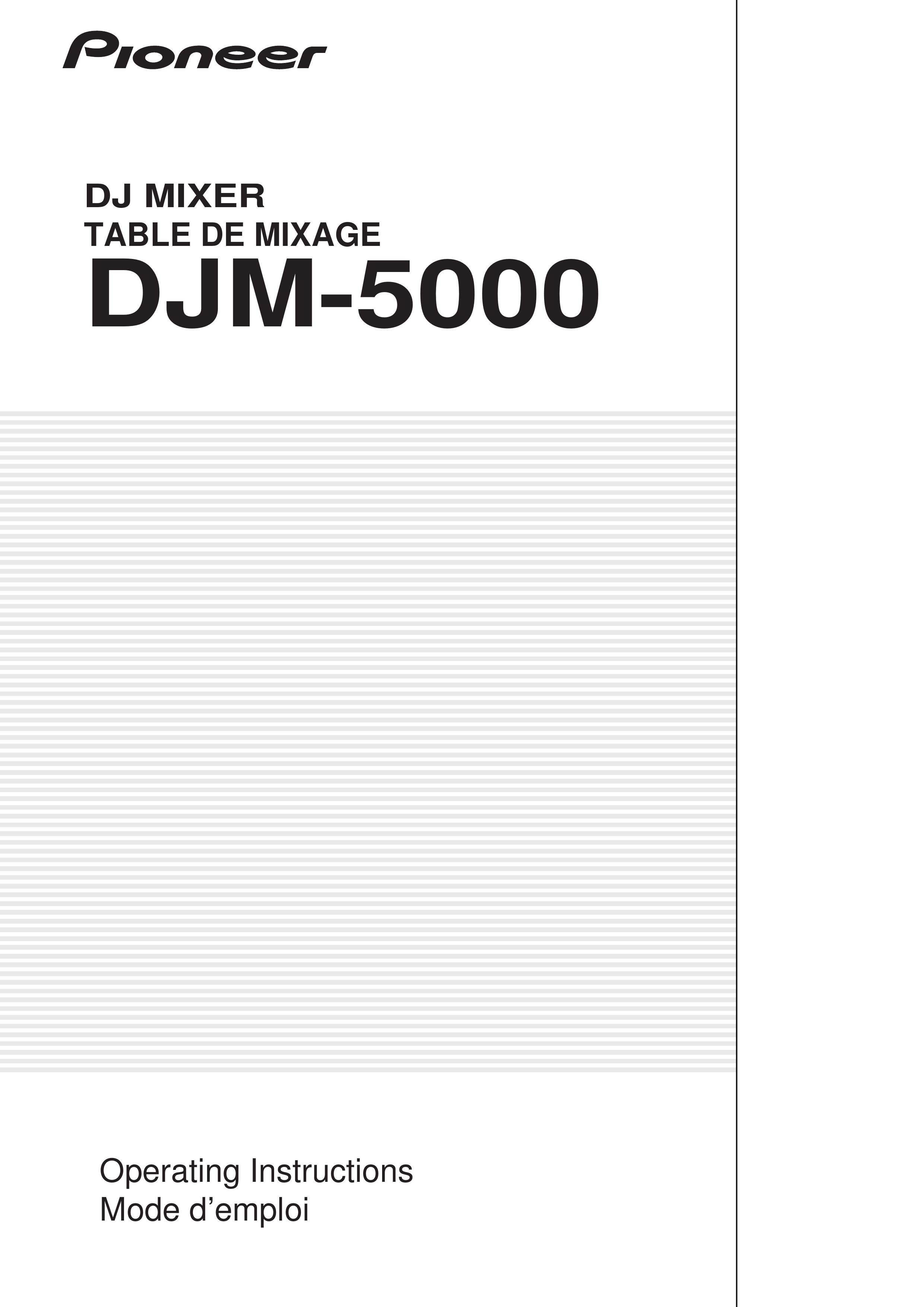 Pioneer DJM-5000 Music Mixer User Manual