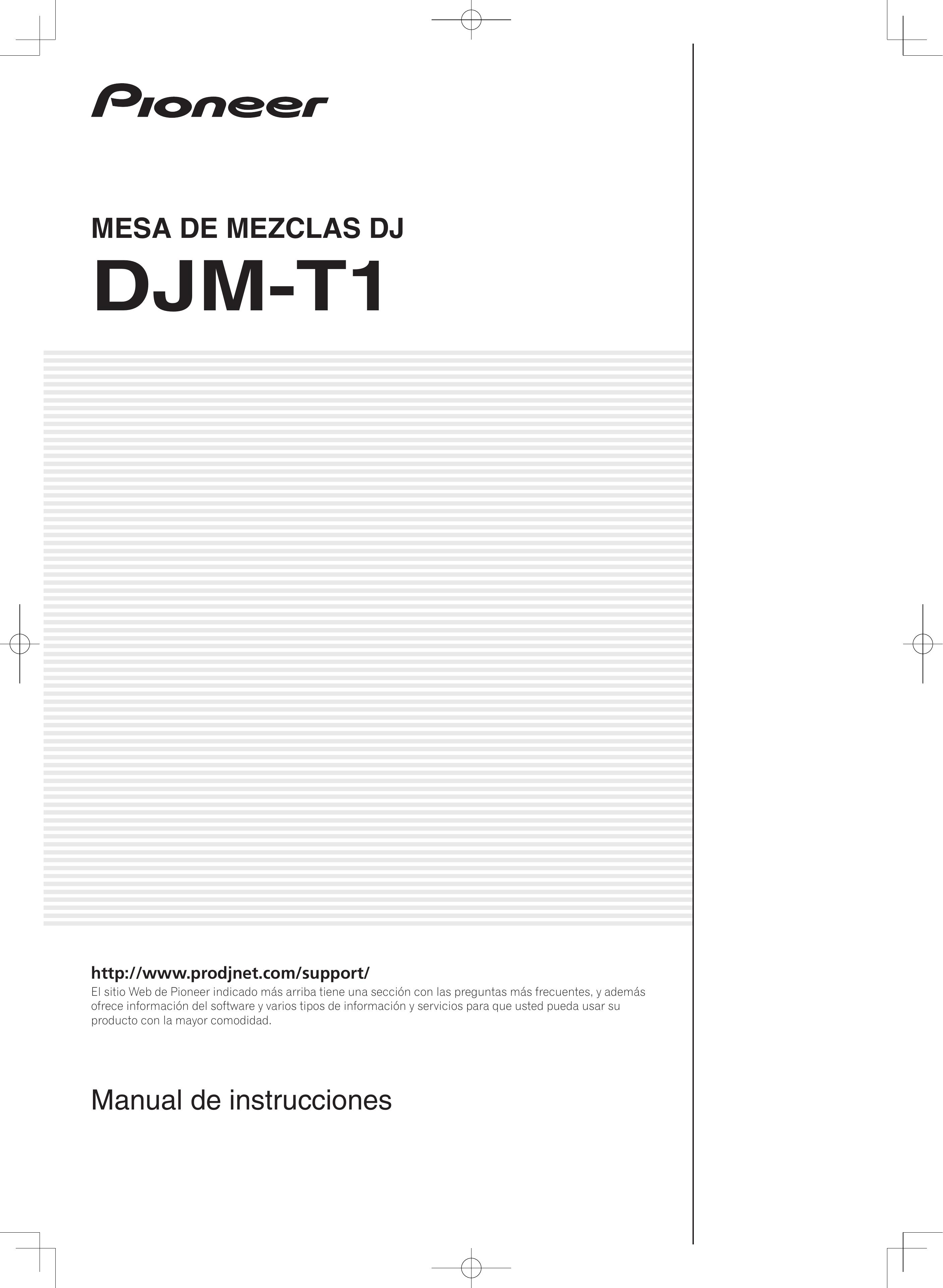 Pioneer DJM-T1 Music Mixer User Manual