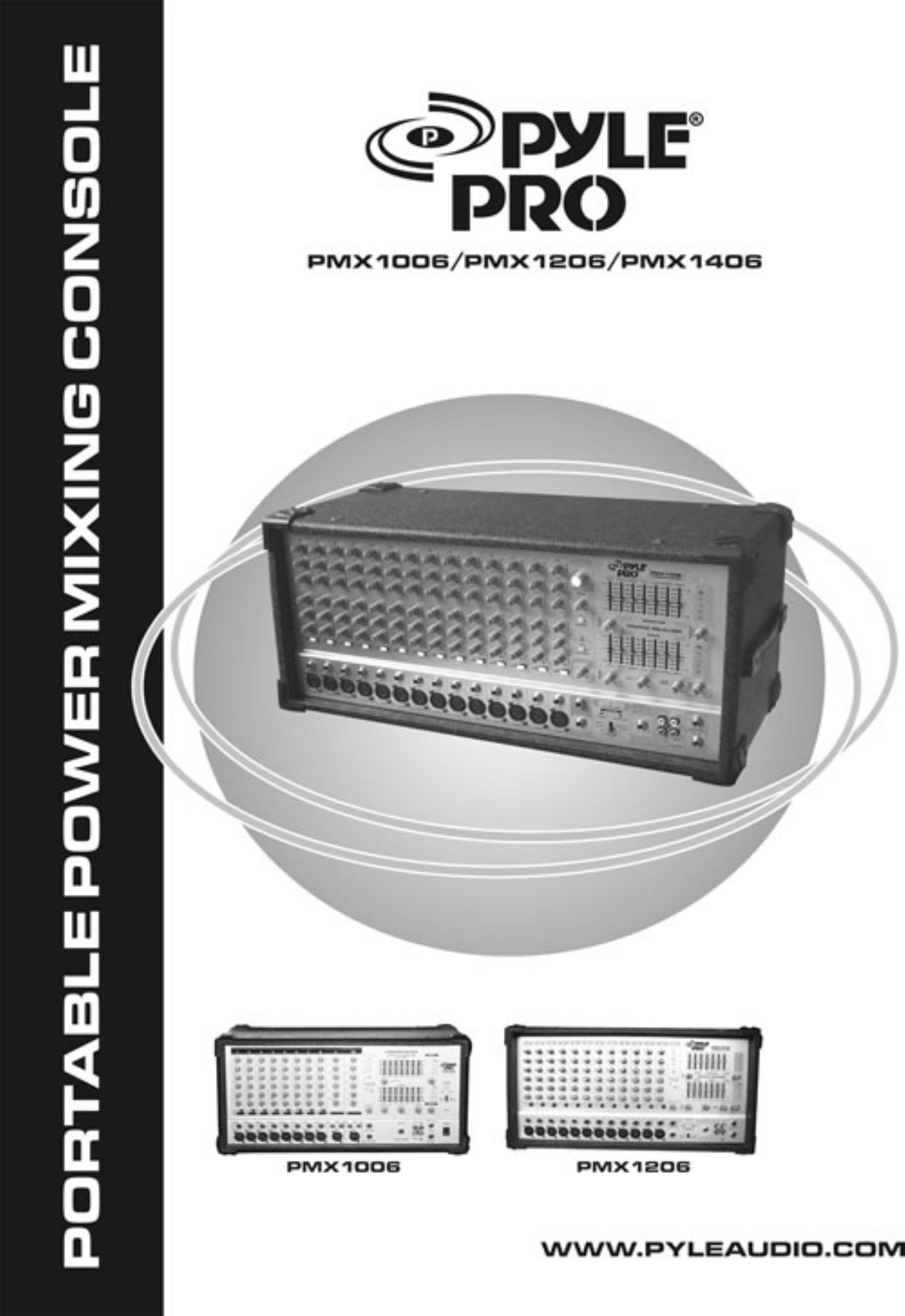 PYLE Audio PMX1206 Music Mixer User Manual