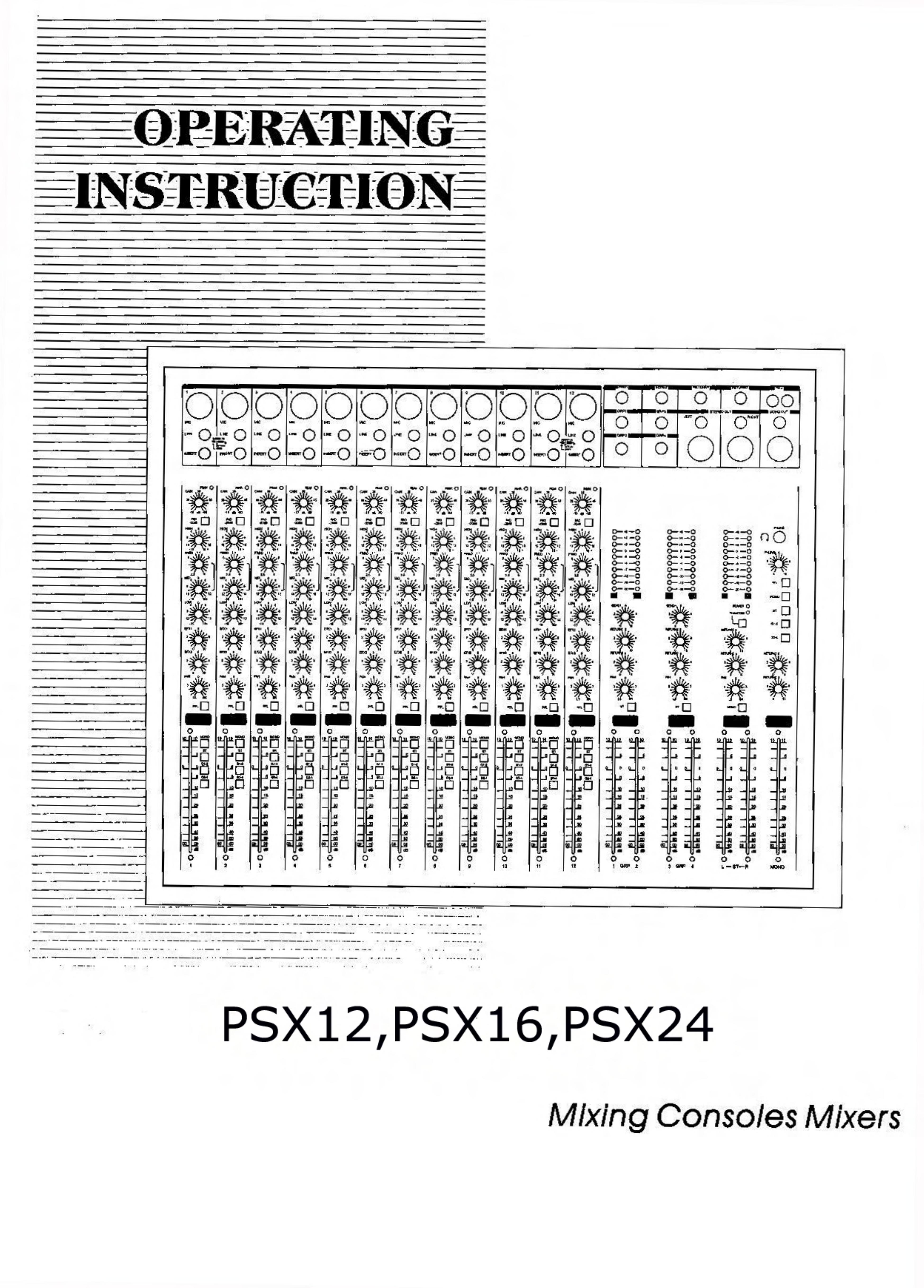PYLE Audio PSX16 Music Mixer User Manual