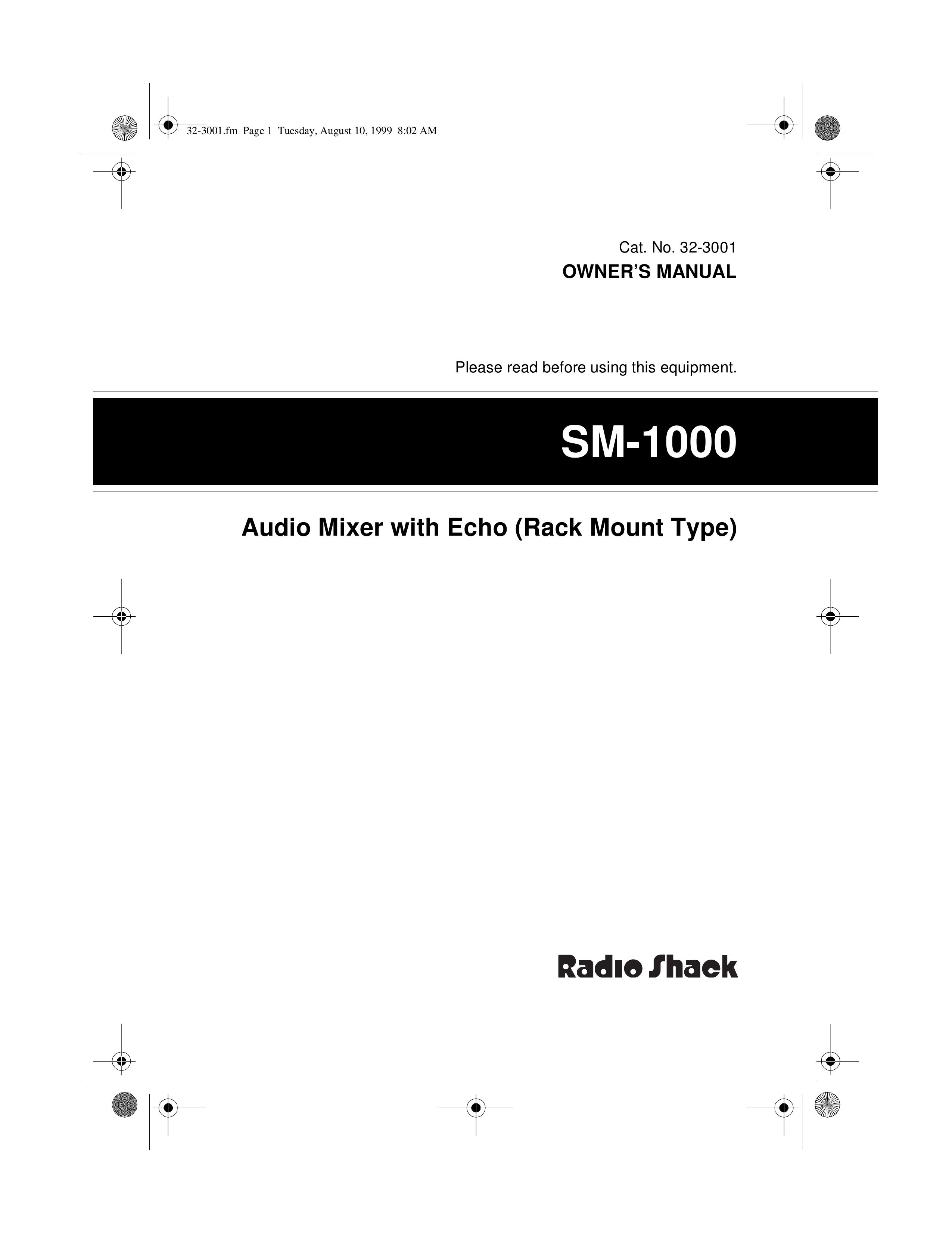 Radio Shack 32-3001 Music Mixer User Manual