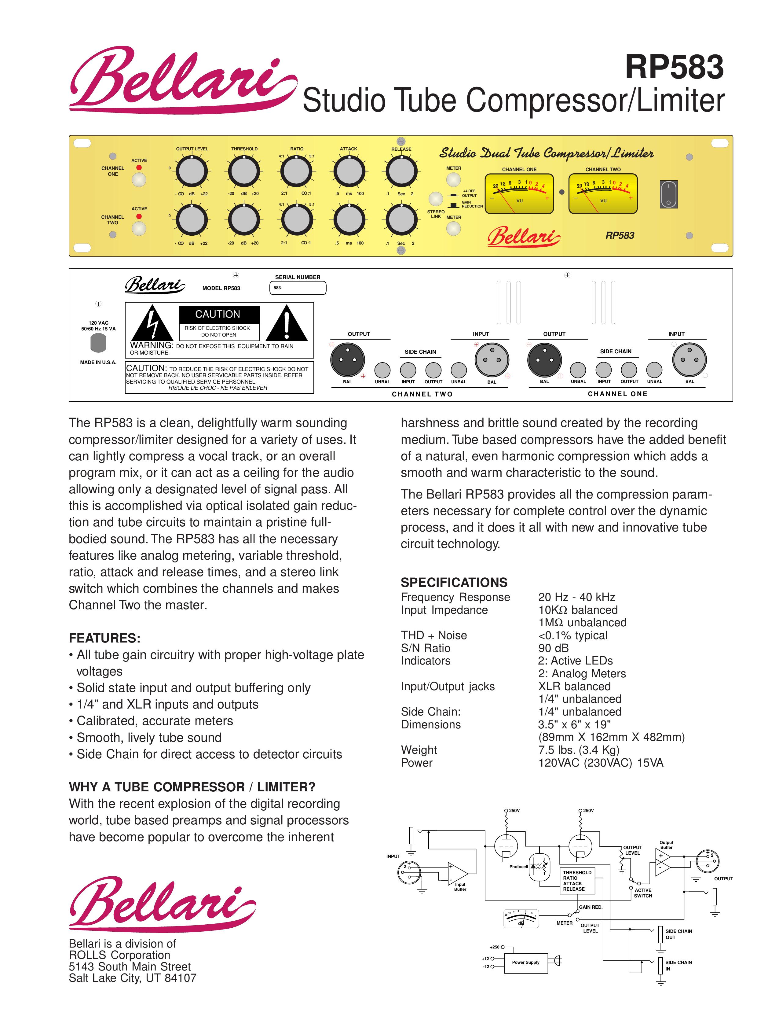 Rolls RP583 Music Mixer User Manual