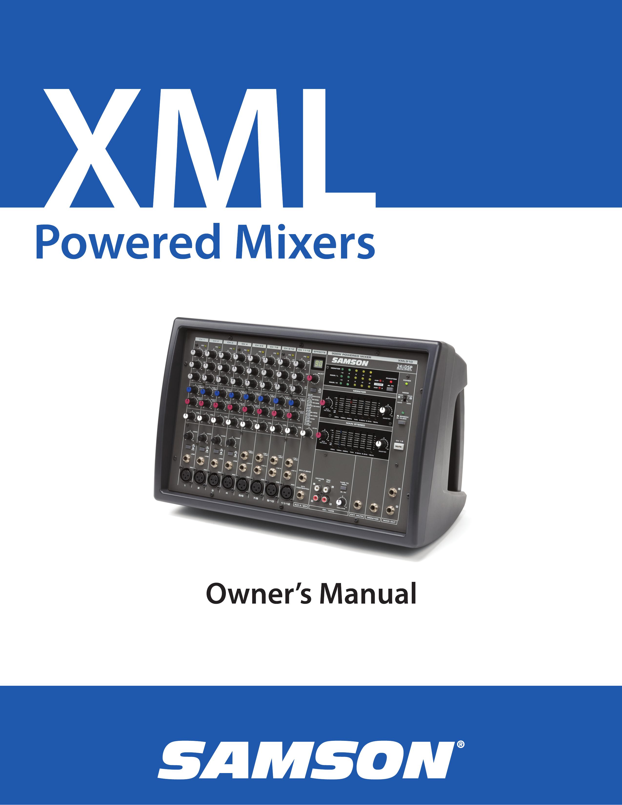 Samson XML910 Music Mixer User Manual