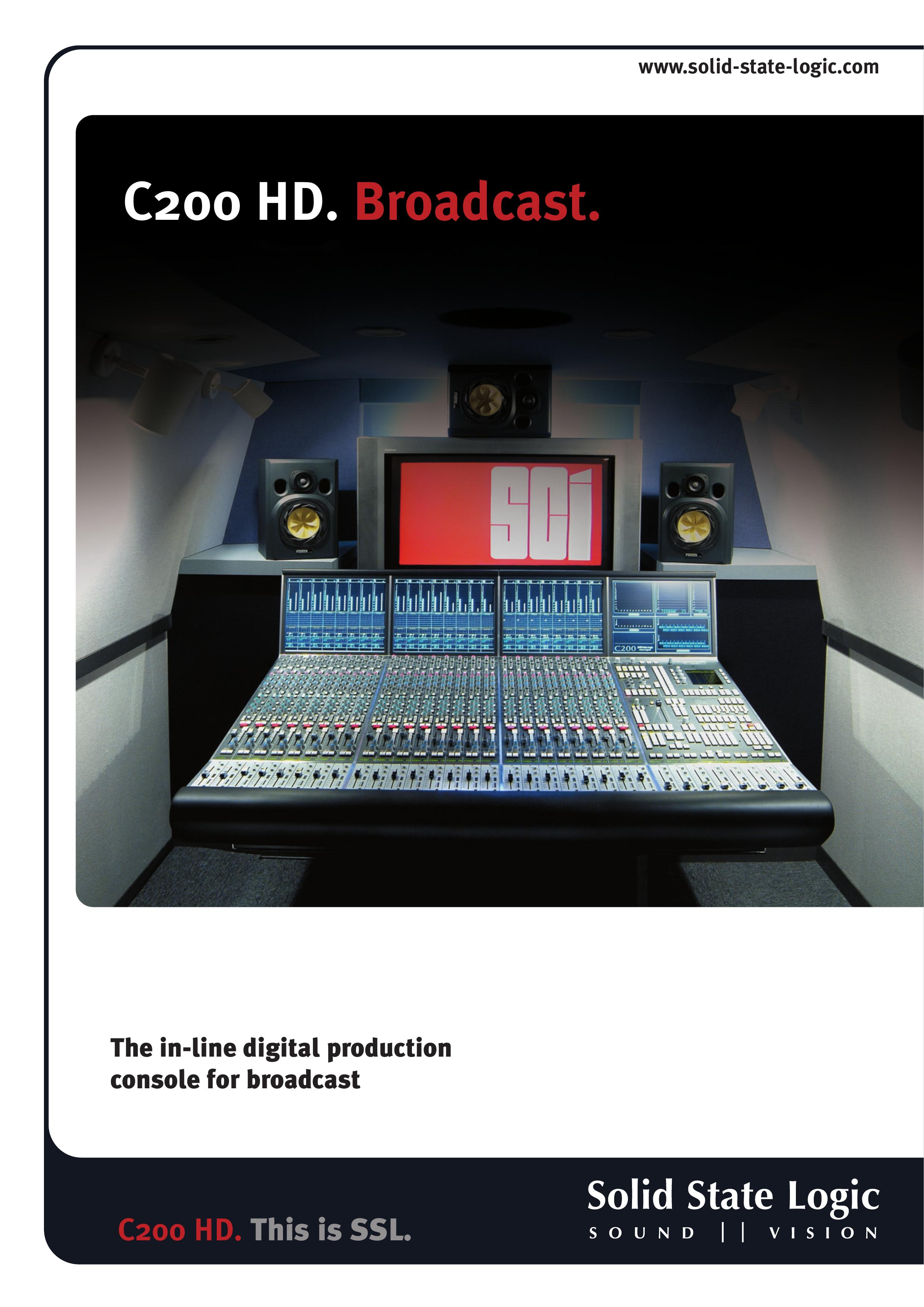 Solid State Logic C200 HD Music Mixer User Manual