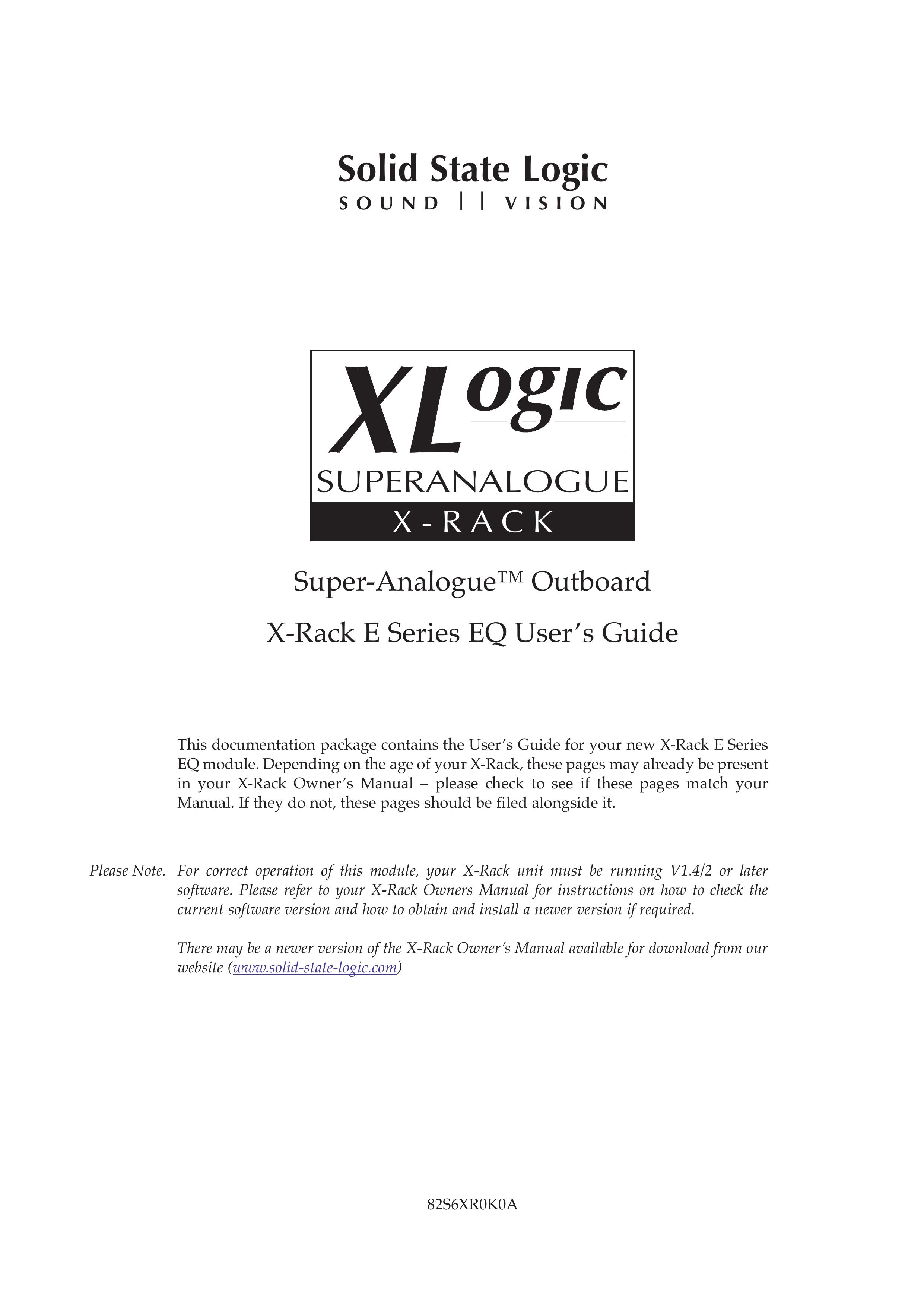 Solid State Logic X-Rack E Series Music Mixer User Manual