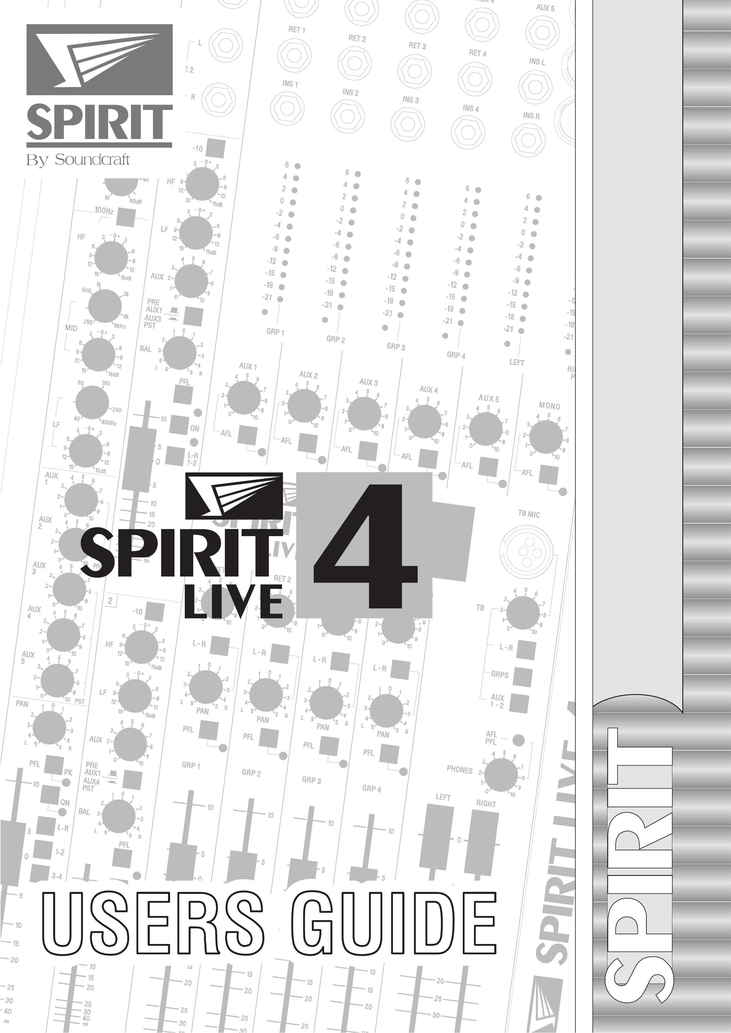 SoundCraft Spirit Live 4 Music Mixer User Manual