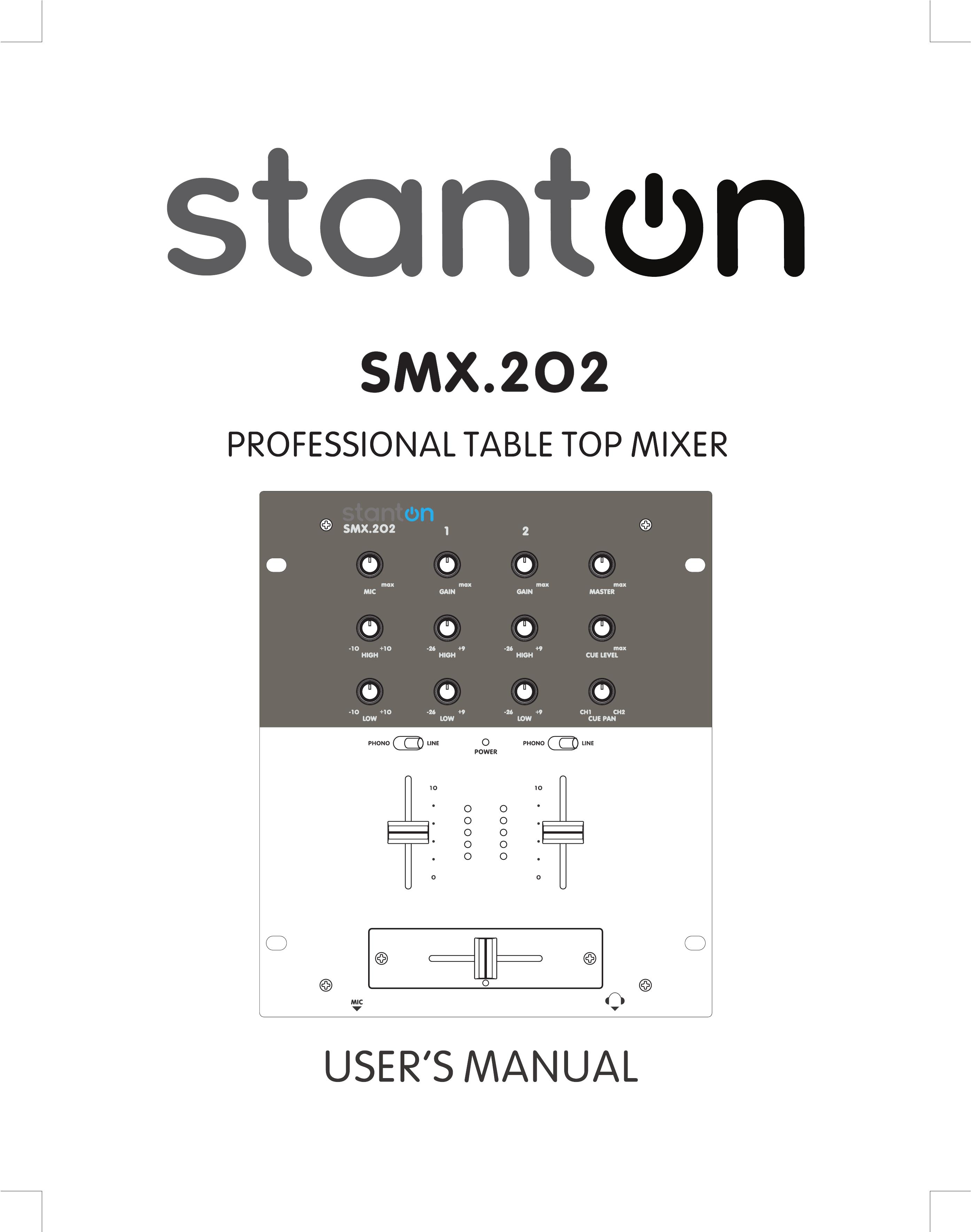 Stanton SMX.202 Music Mixer User Manual