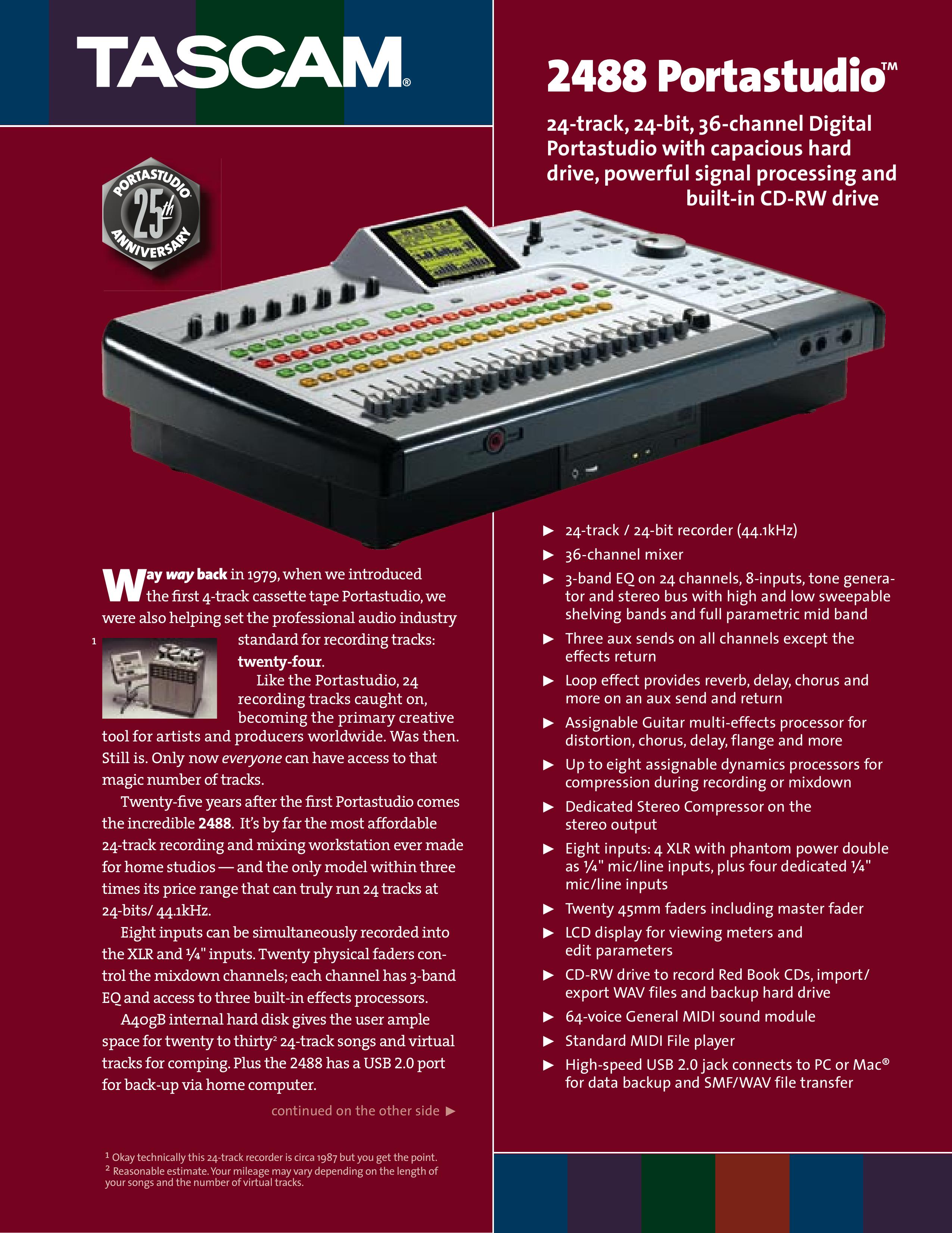 Tascam 2488 Music Mixer User Manual