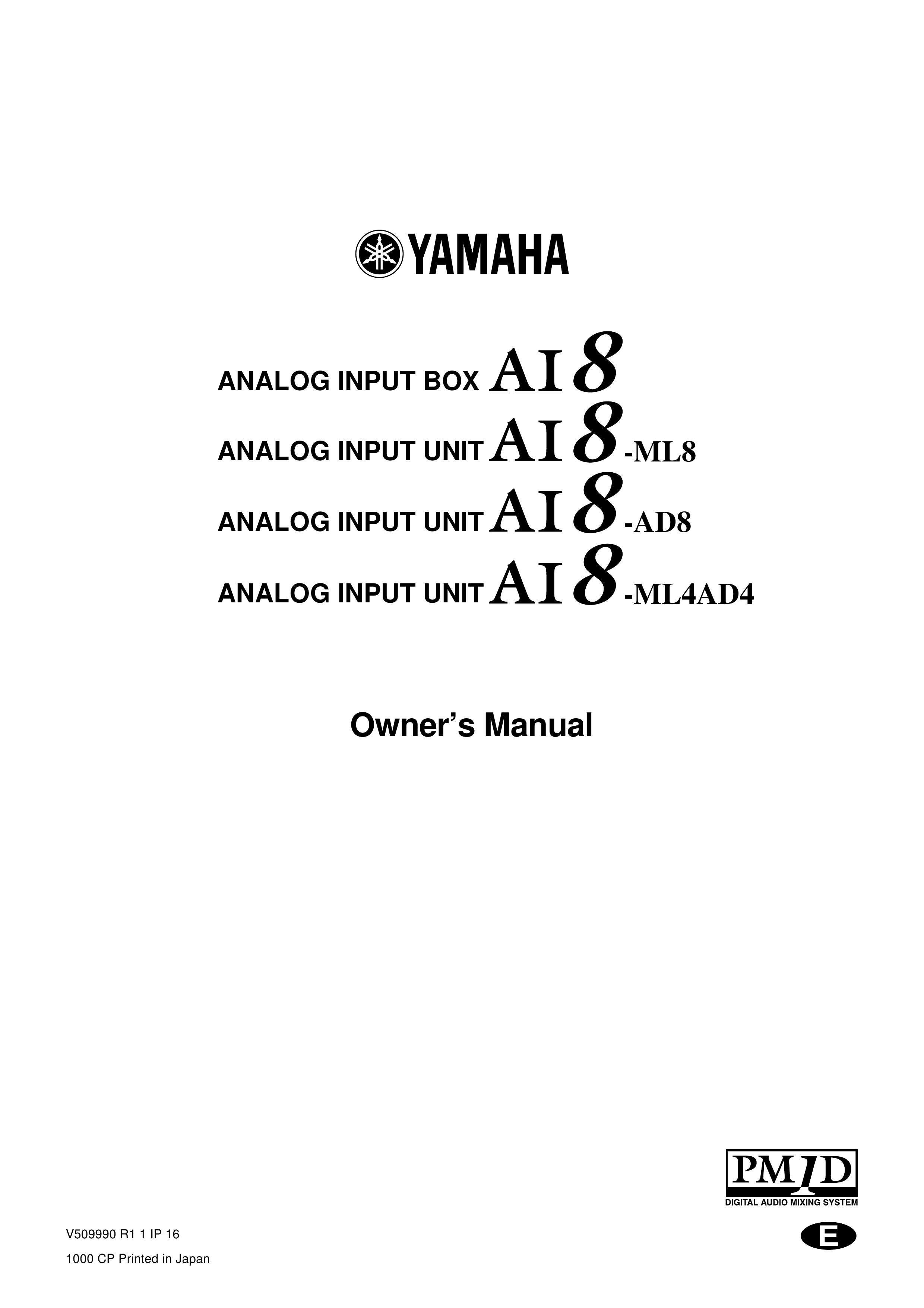 Yamaha AI8-AD8 Music Mixer User Manual