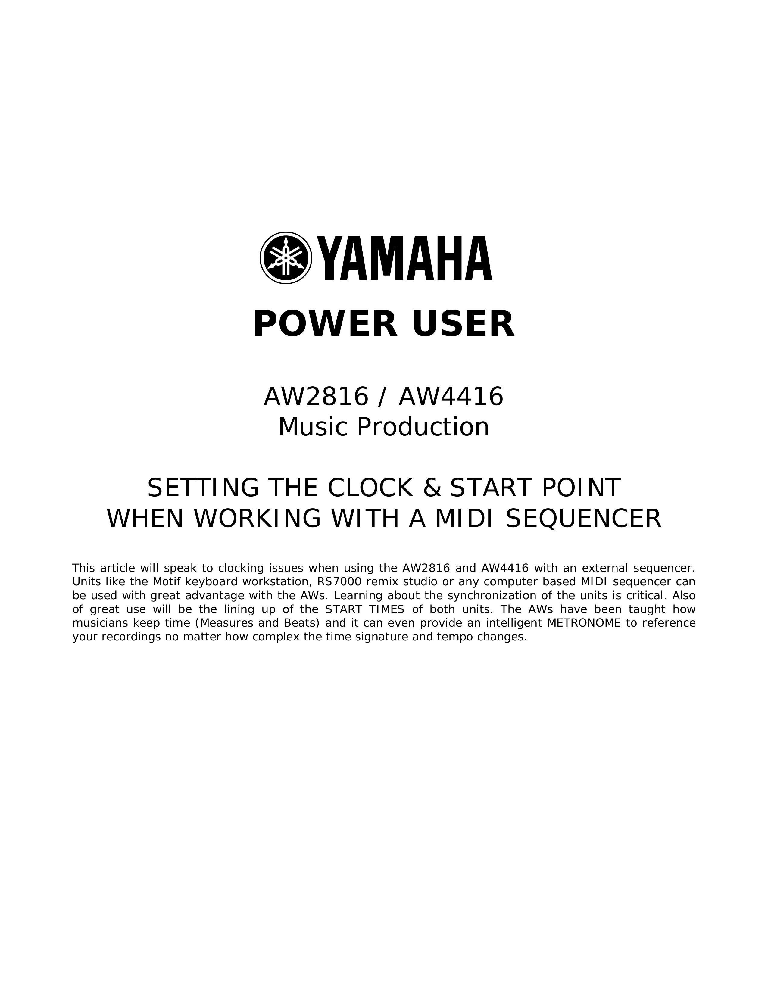 Yamaha AW2816 Music Mixer User Manual