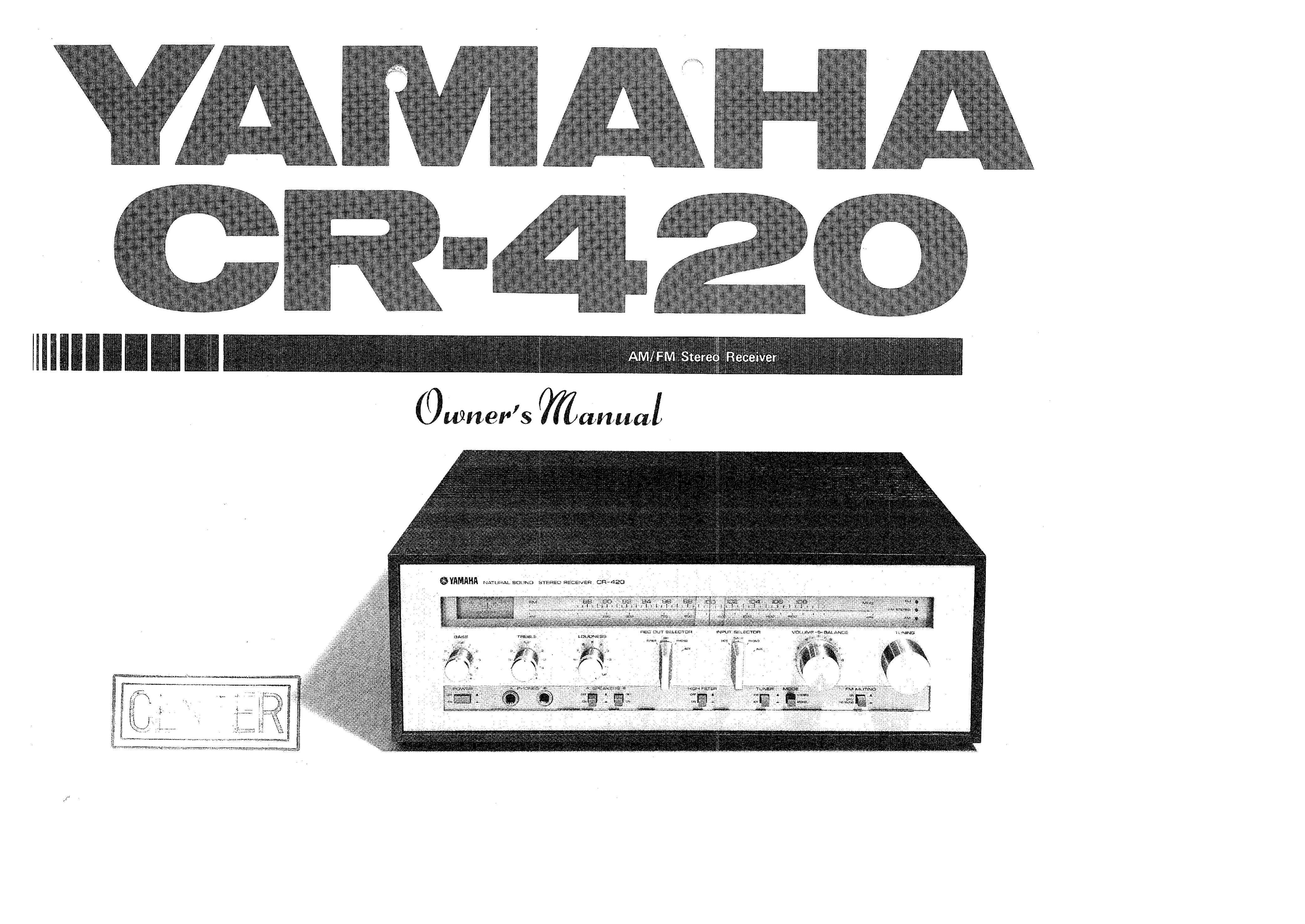 Yamaha CR-420 Music Mixer User Manual