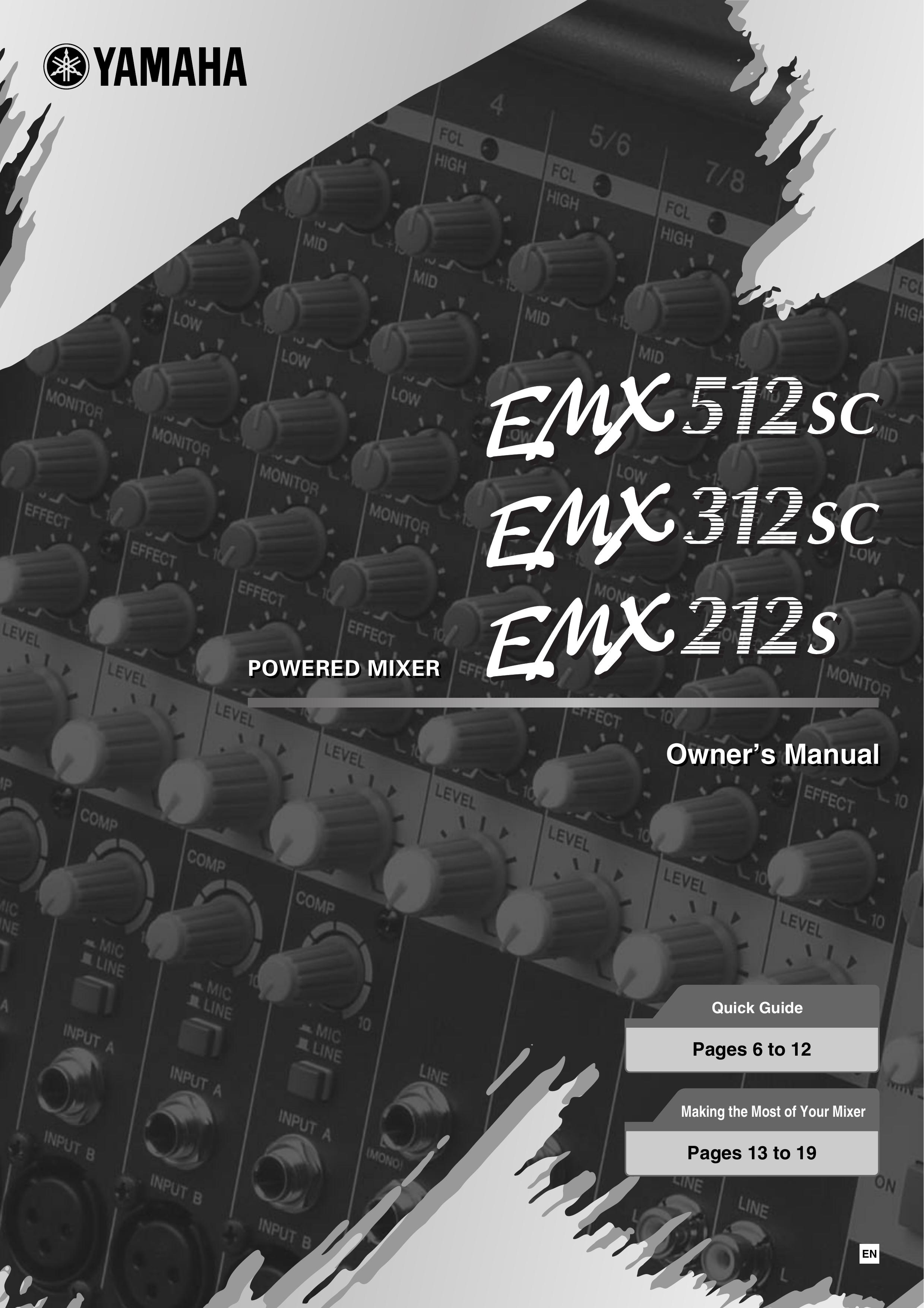 Yamaha EMX212S Music Mixer User Manual