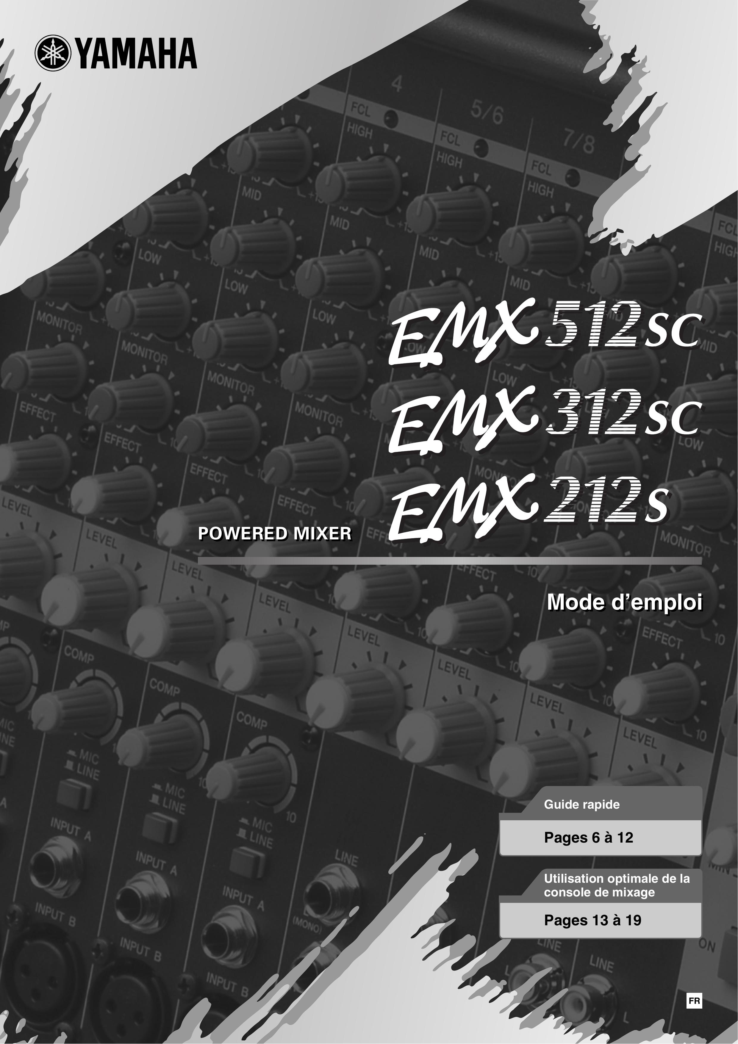 Yamaha EMX312Ssc Music Mixer User Manual