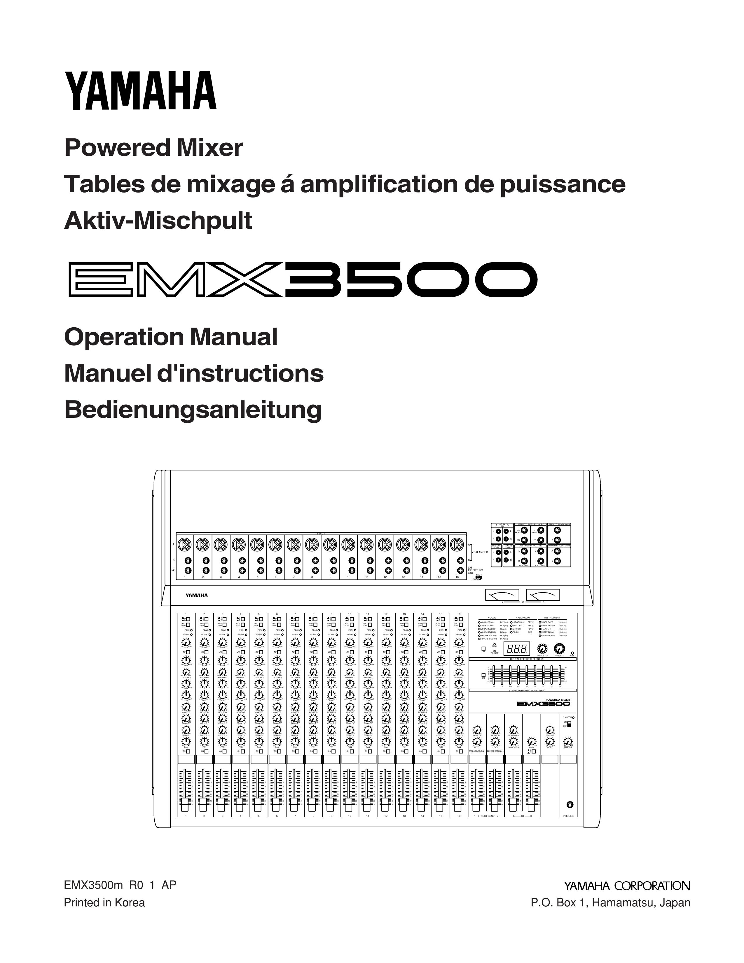 Yamaha EMX3500 Music Mixer User Manual