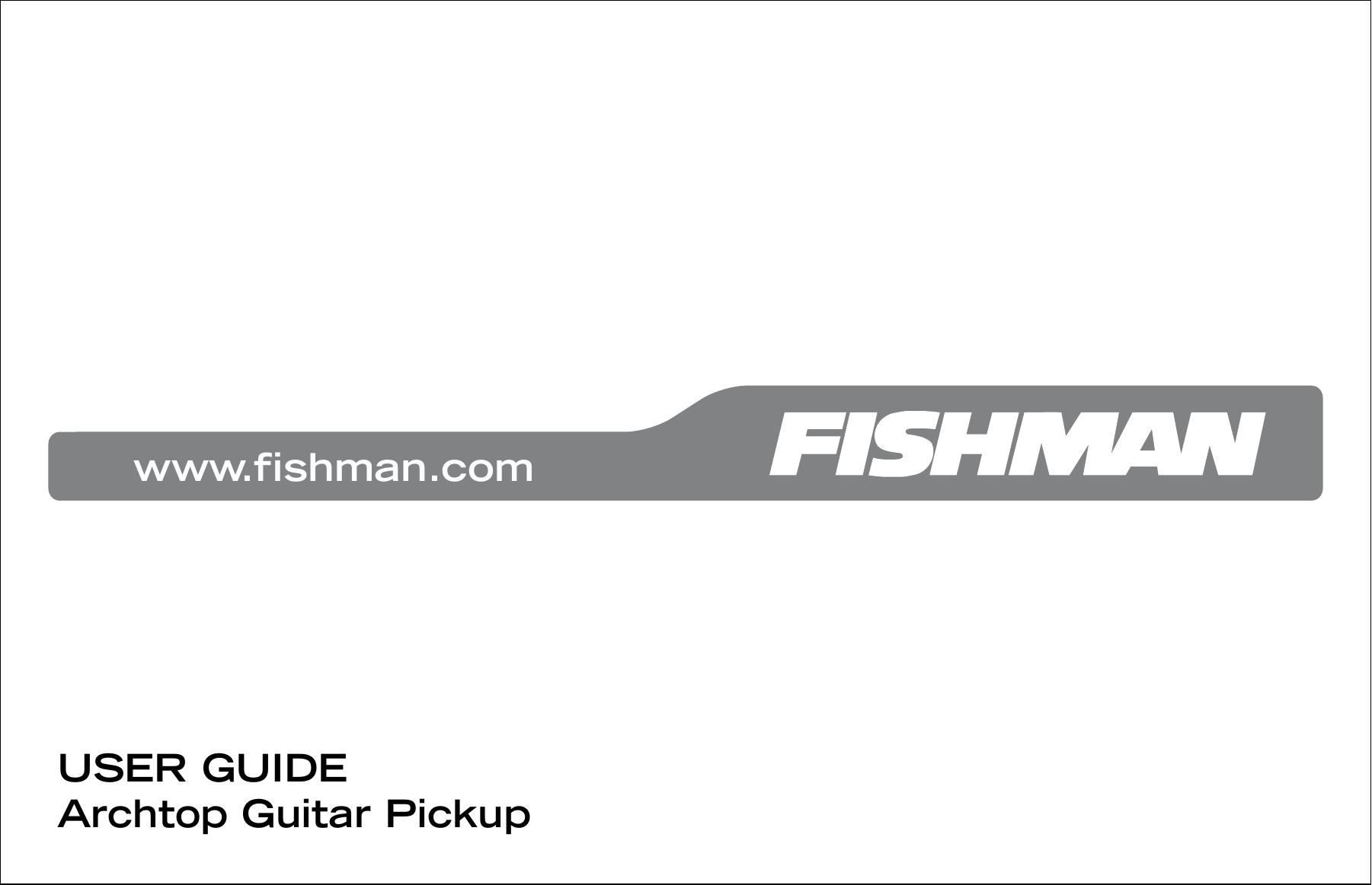 Fishman Archtop Guitar Pickup Music Pedal User Manual
