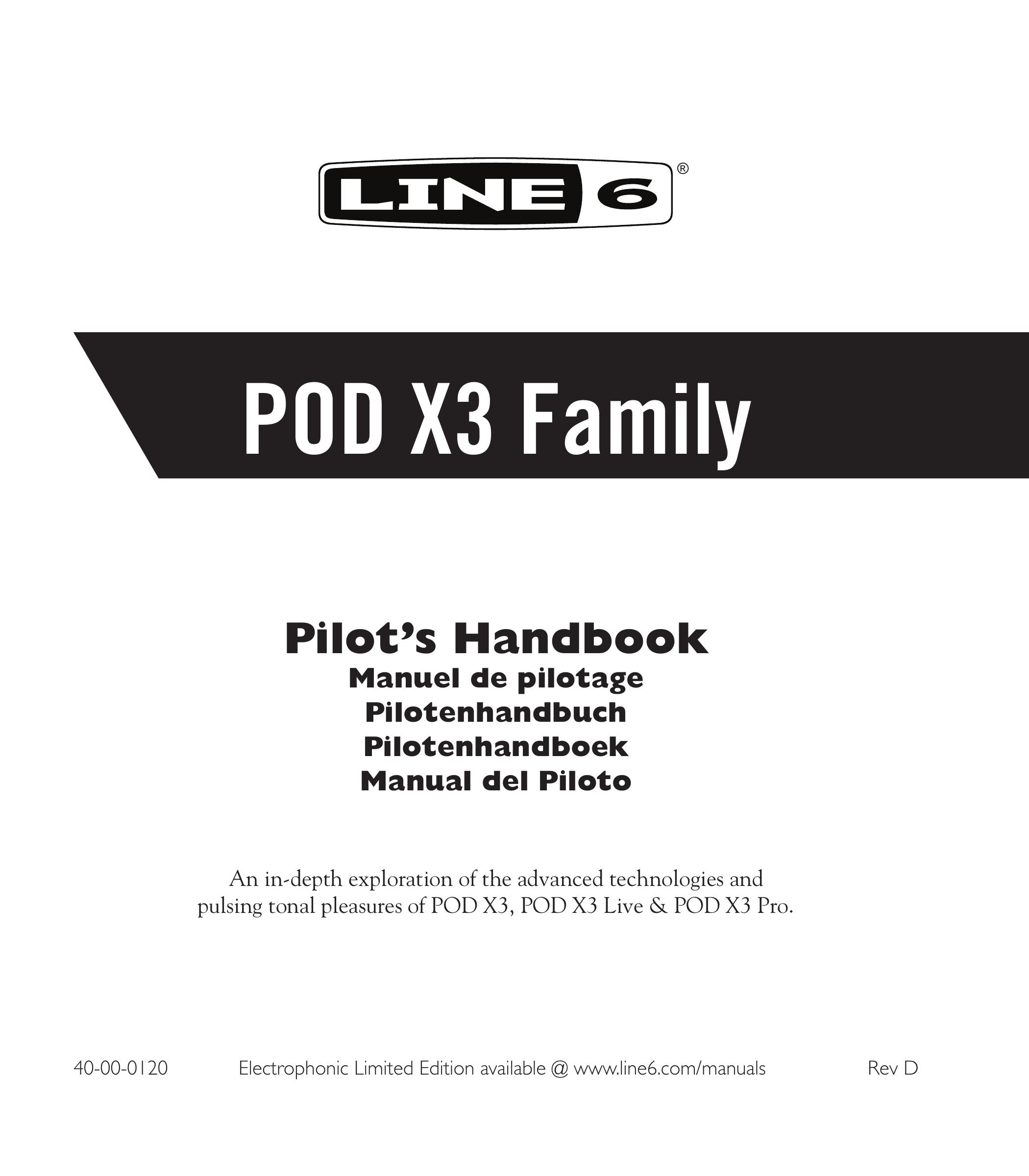 Line 6 POD X3 Family Music Pedal User Manual