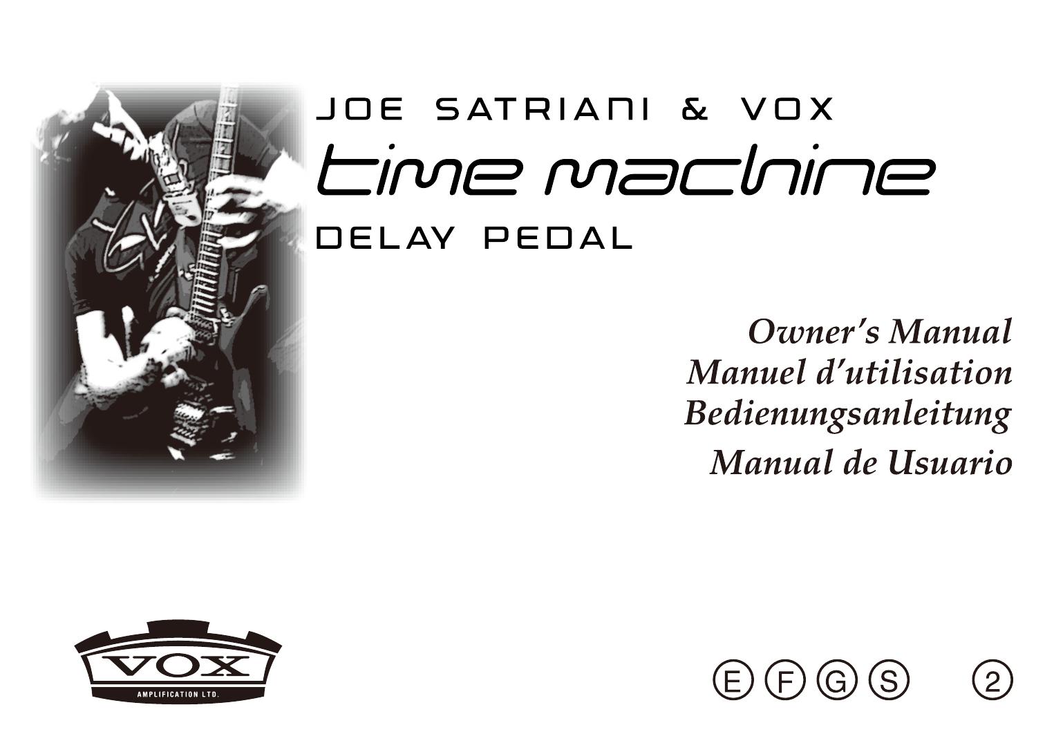 Vox Pedal Music Pedal User Manual