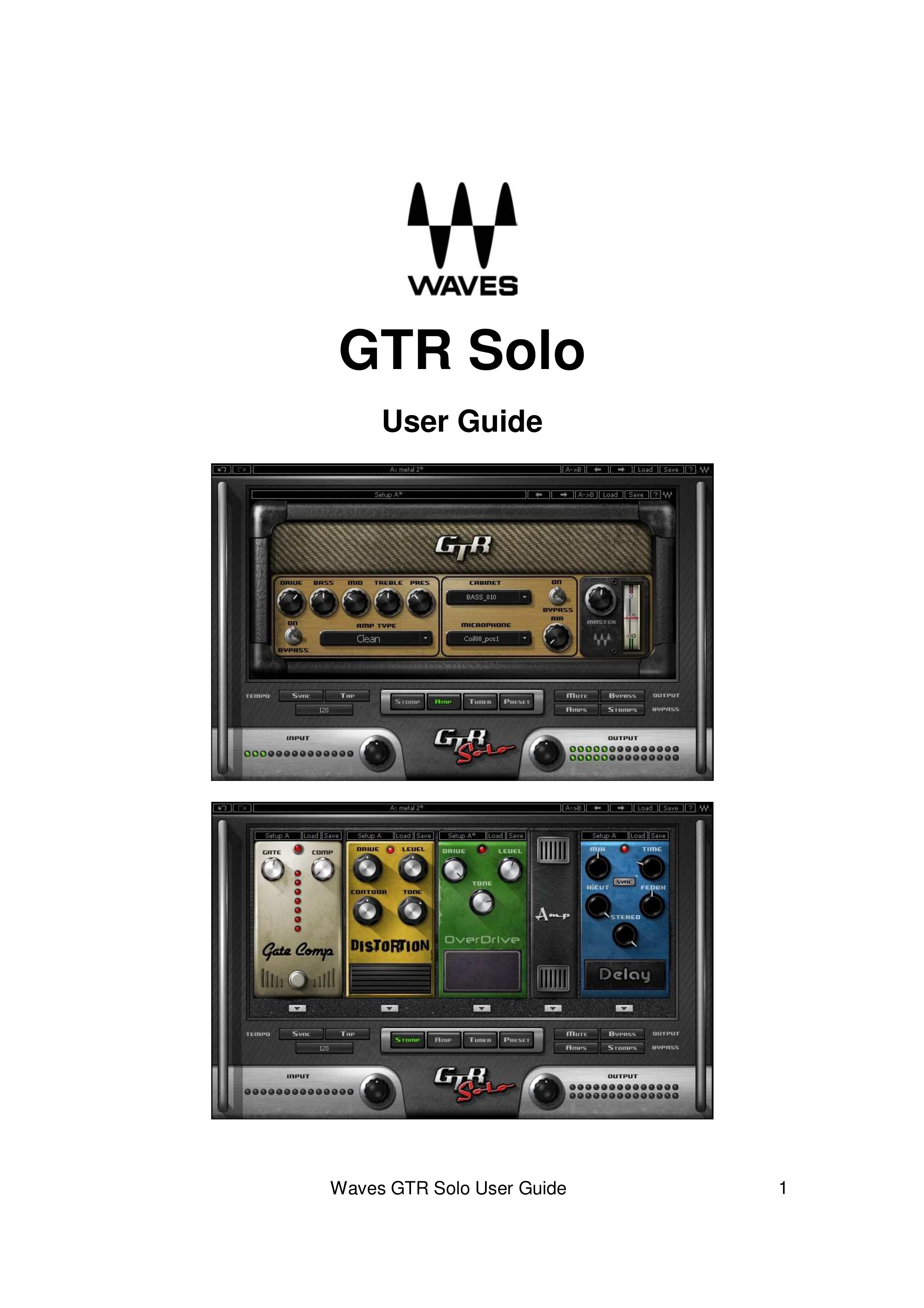 Waves GTR Solo Music Pedal User Manual
