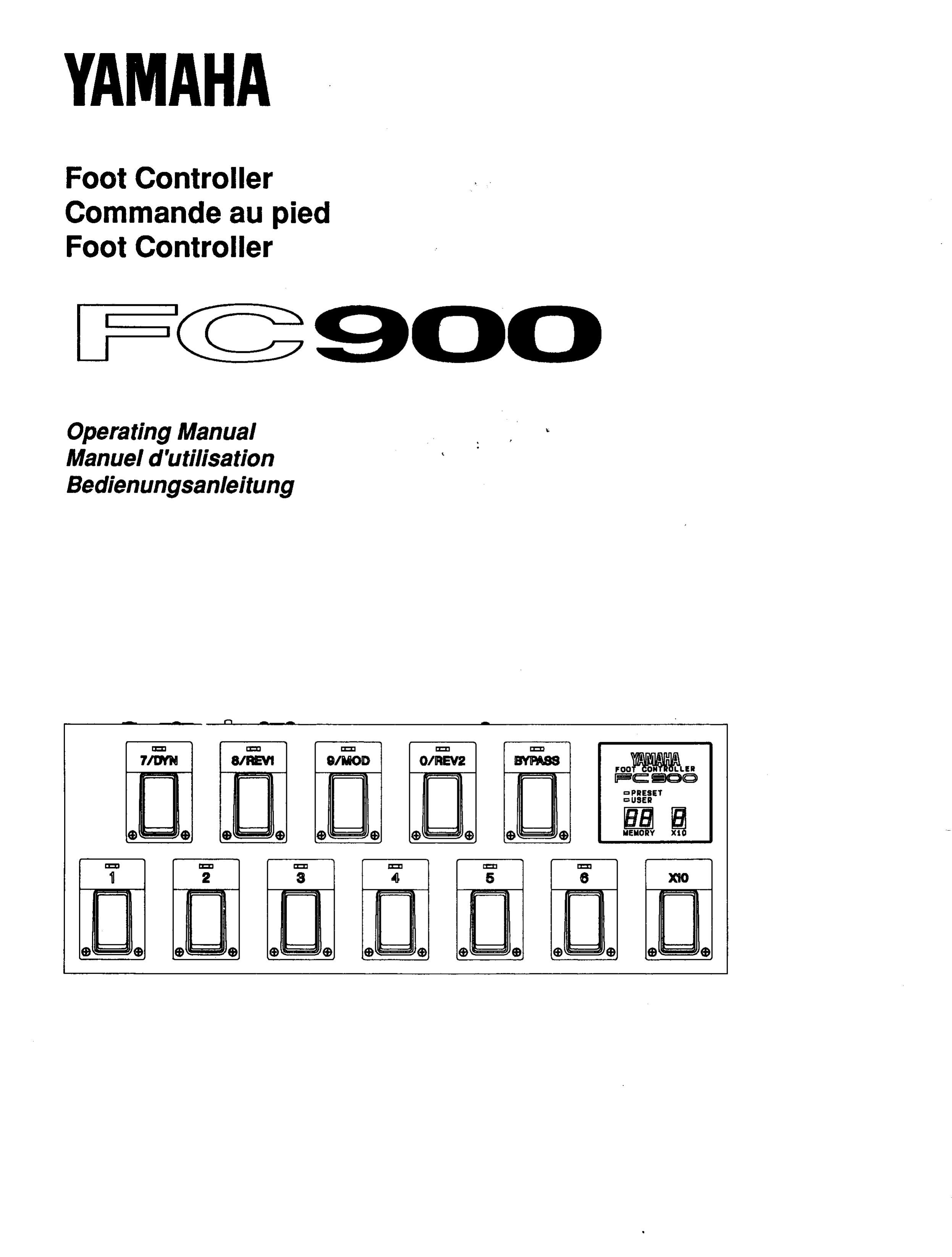 Yamaha FC900 Music Pedal User Manual