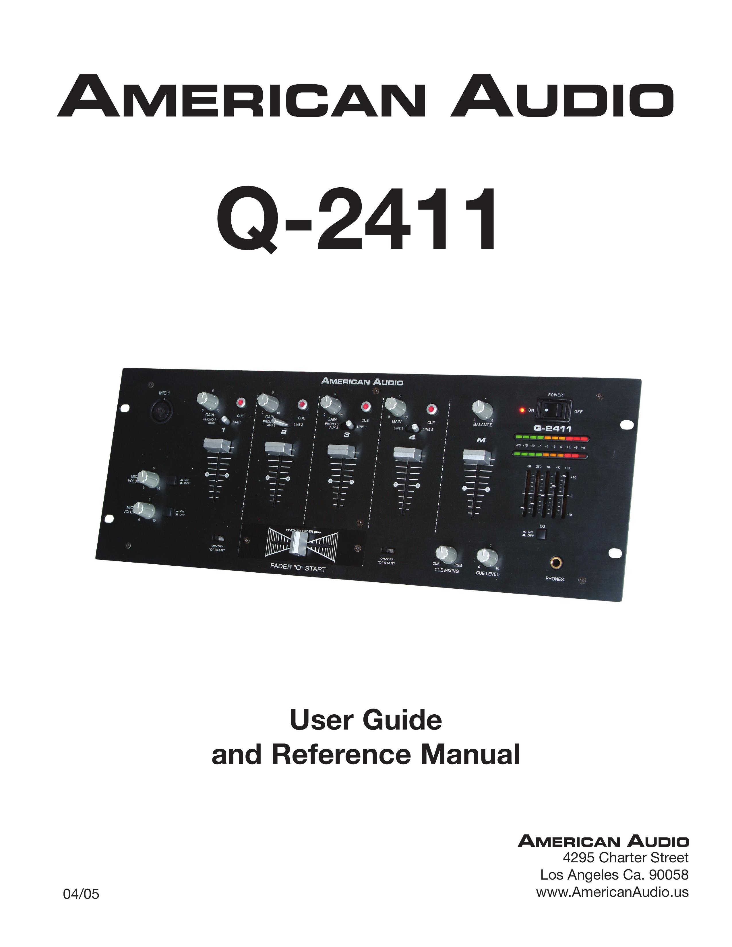 American Audio Q-2411 Musical Instrument User Manual