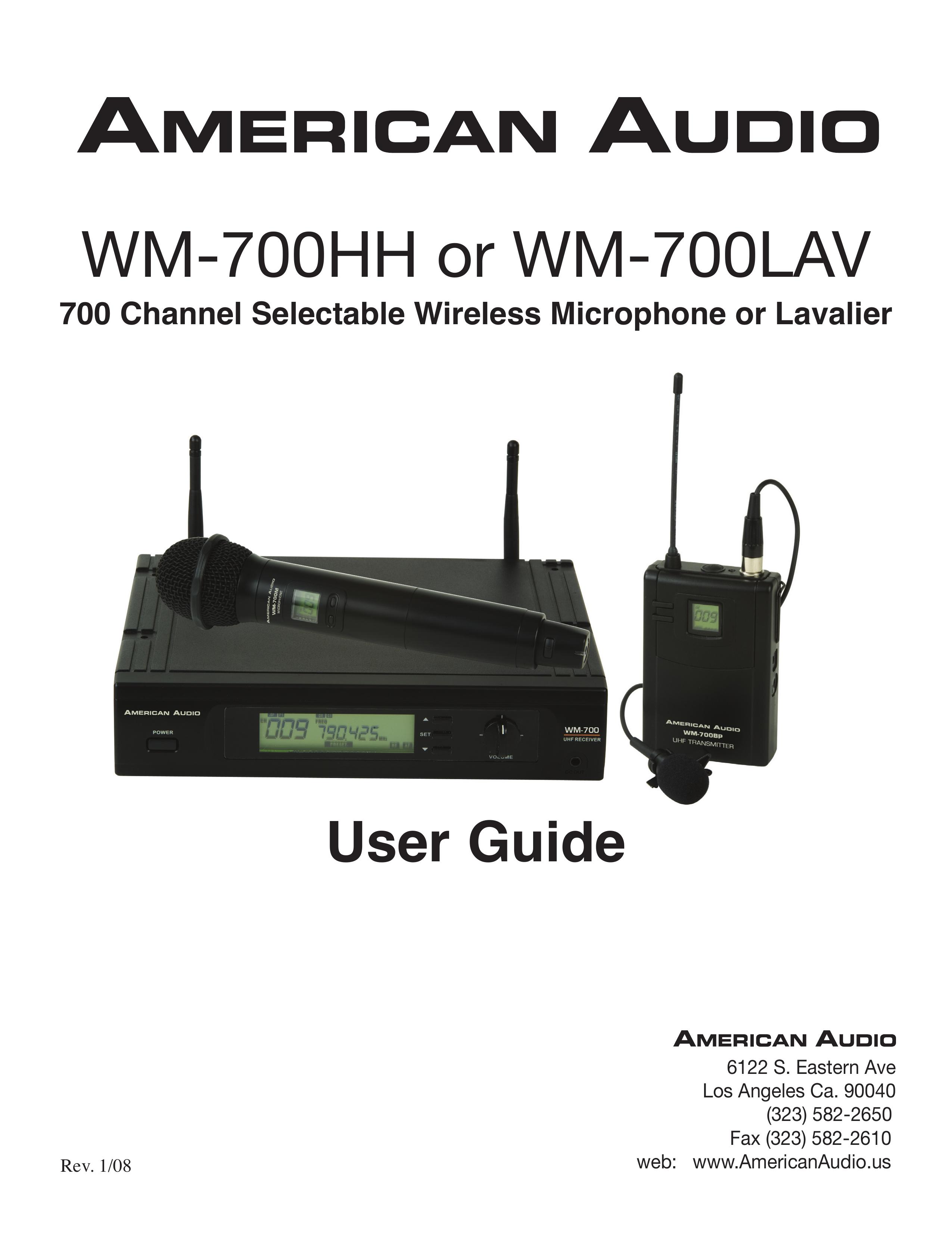 American Audio WM-700LAV Musical Instrument User Manual