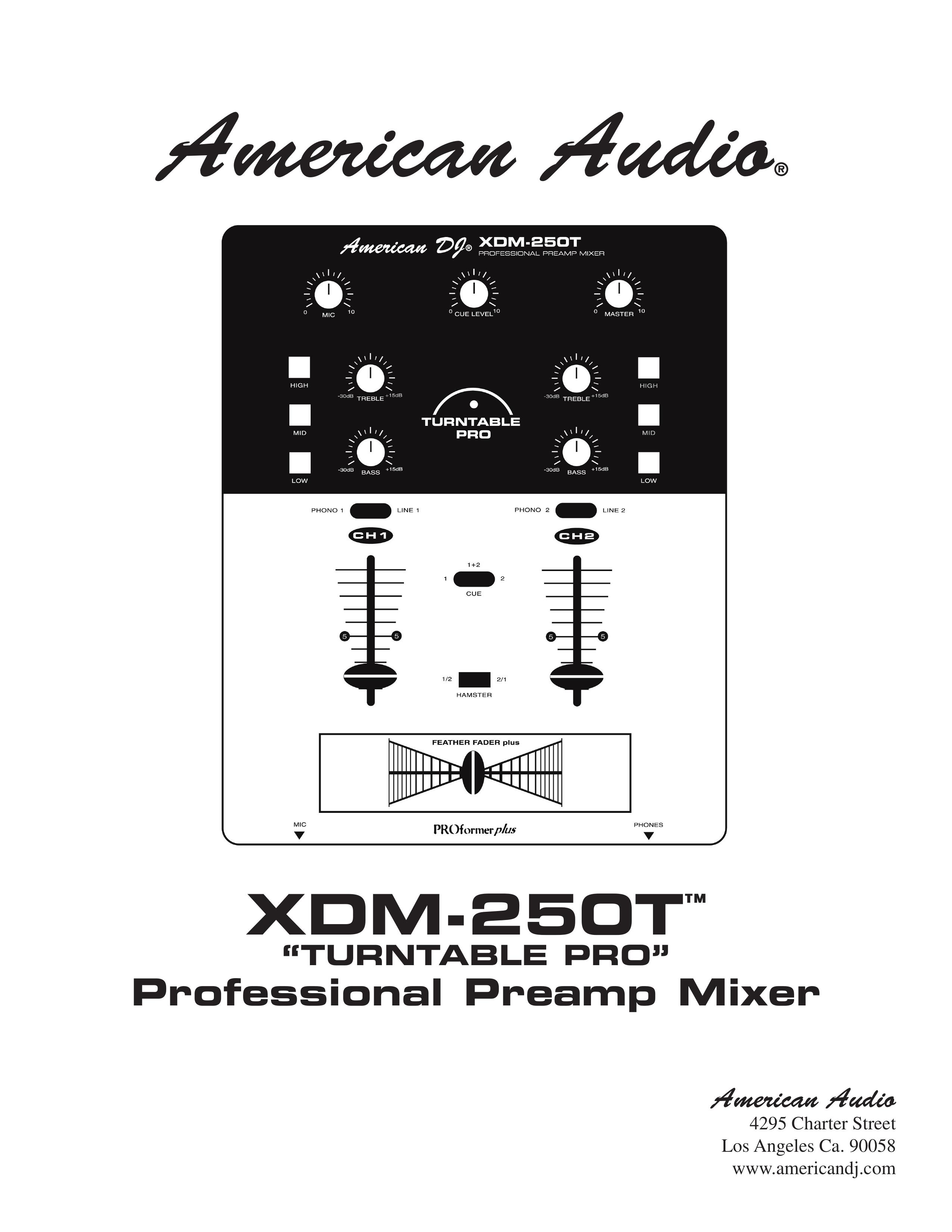American Audio XDM-250TTM Musical Instrument User Manual