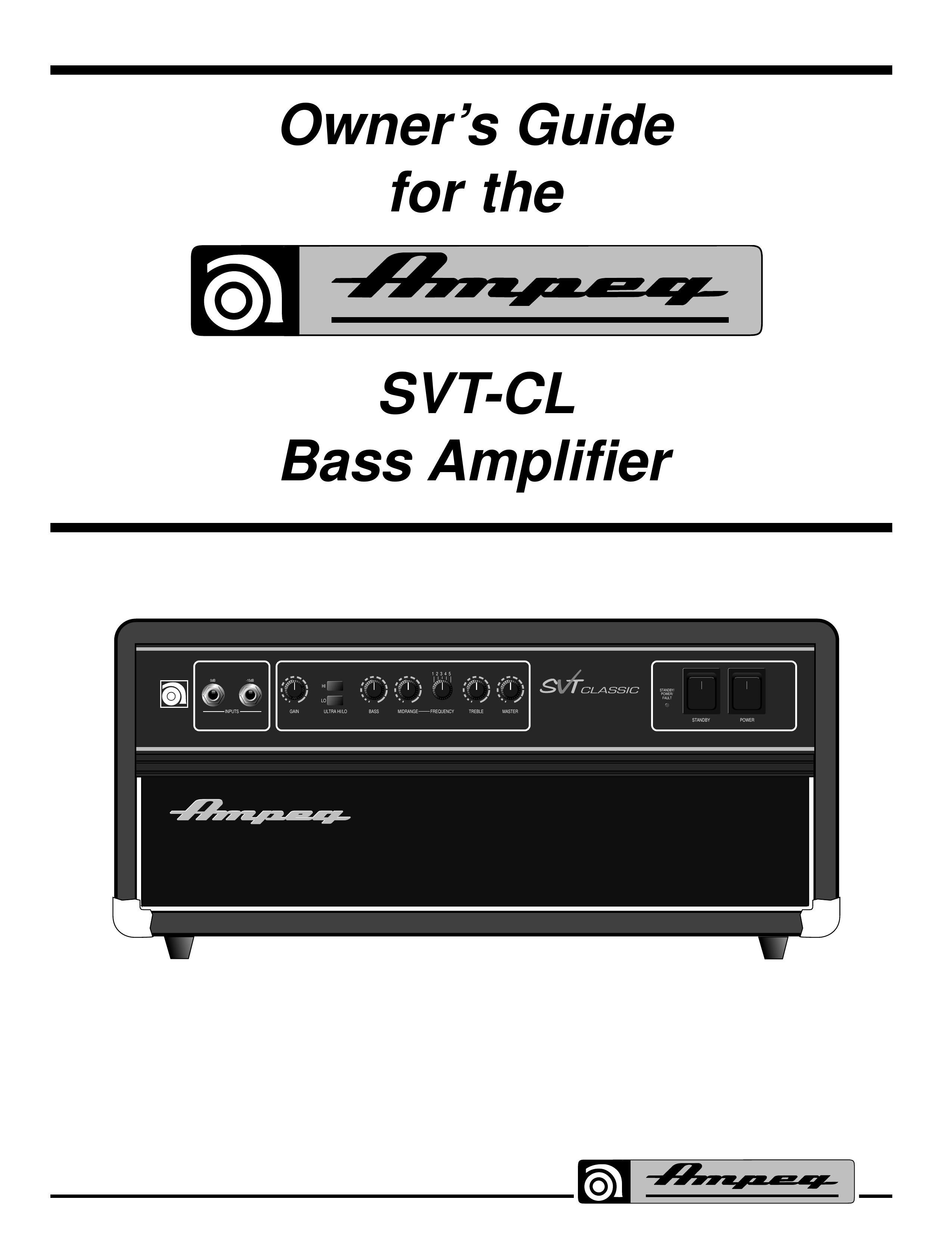 Ampeg Svt-Cl Musical Instrument User Manual