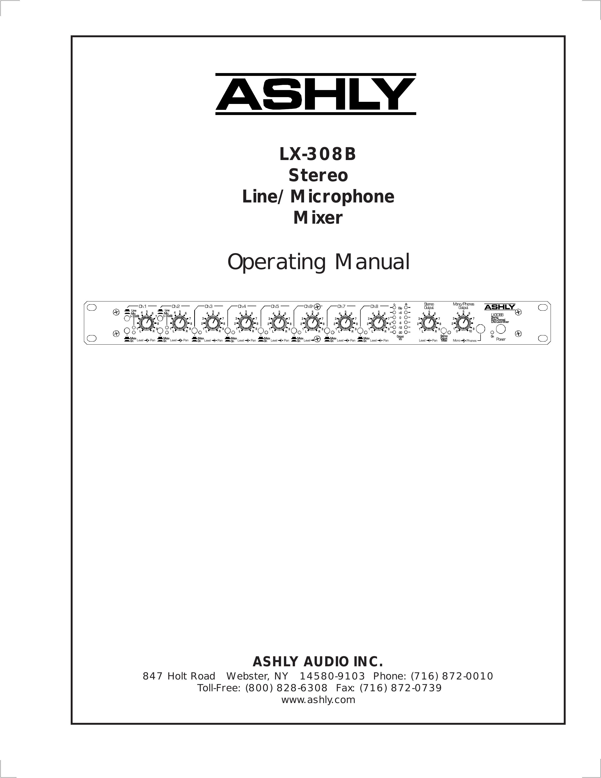 Ashly LX-308B Musical Instrument User Manual