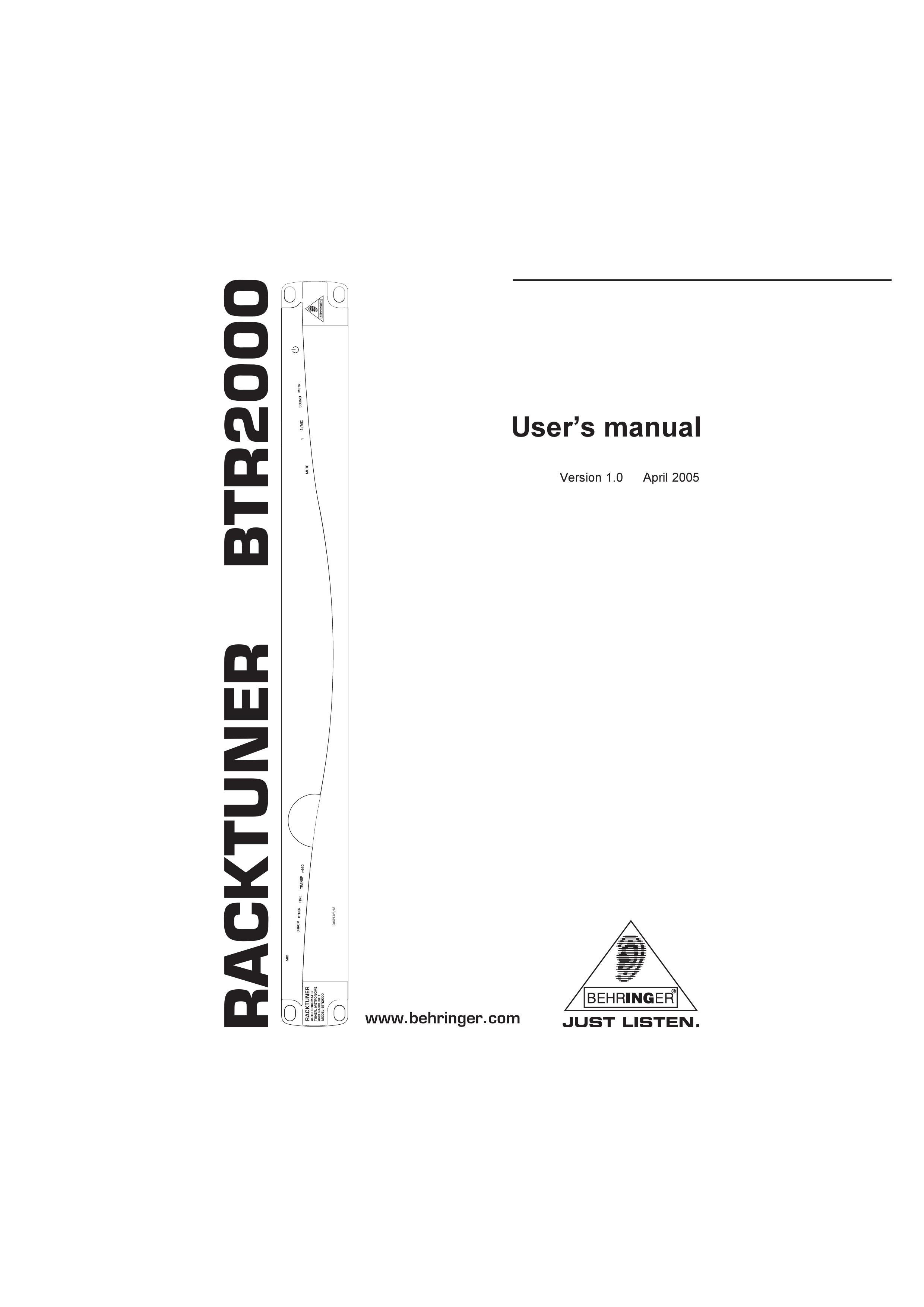 Behringer BTR2000 Musical Instrument User Manual