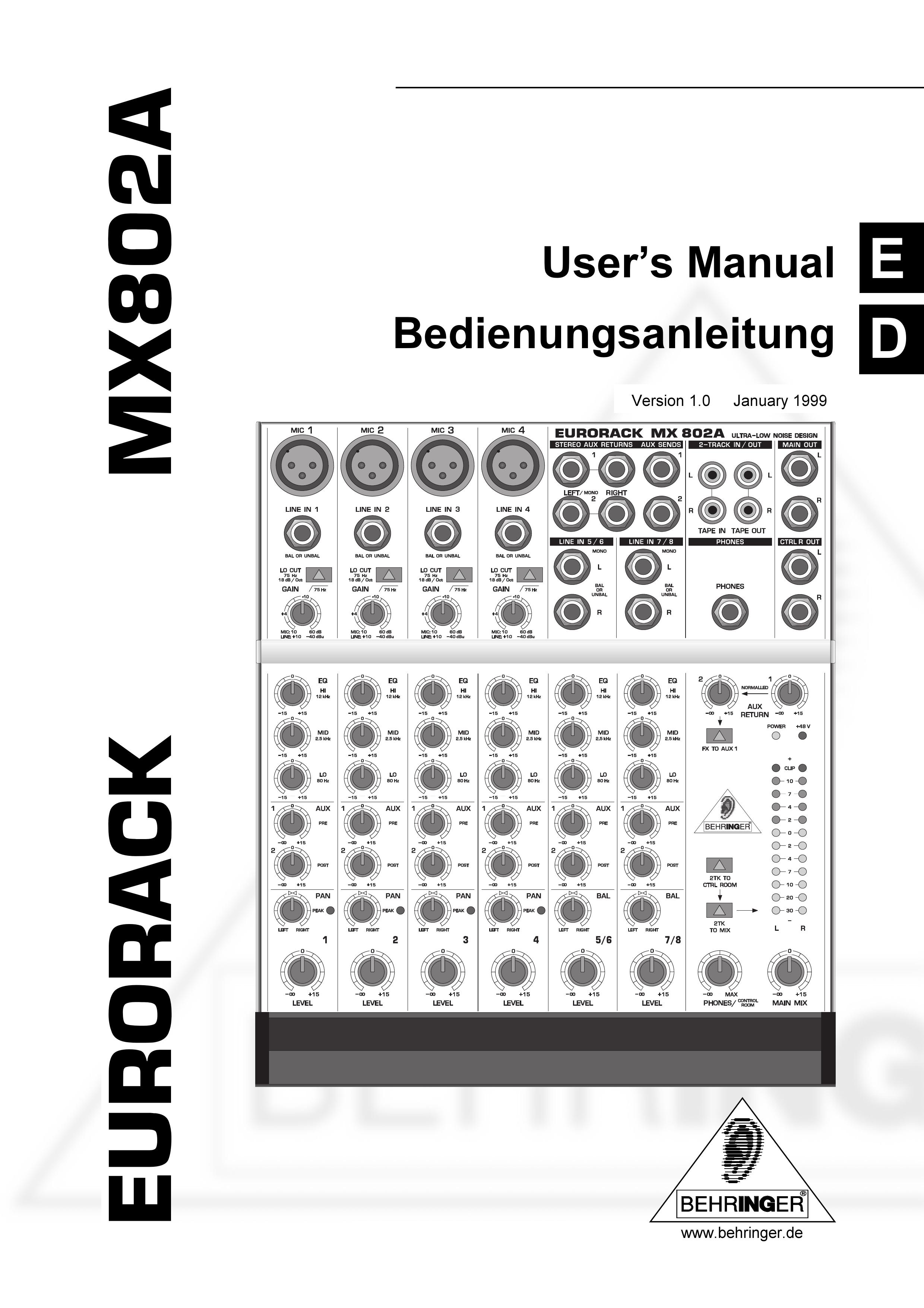 Behringer Eurorack Musical Instrument User Manual
