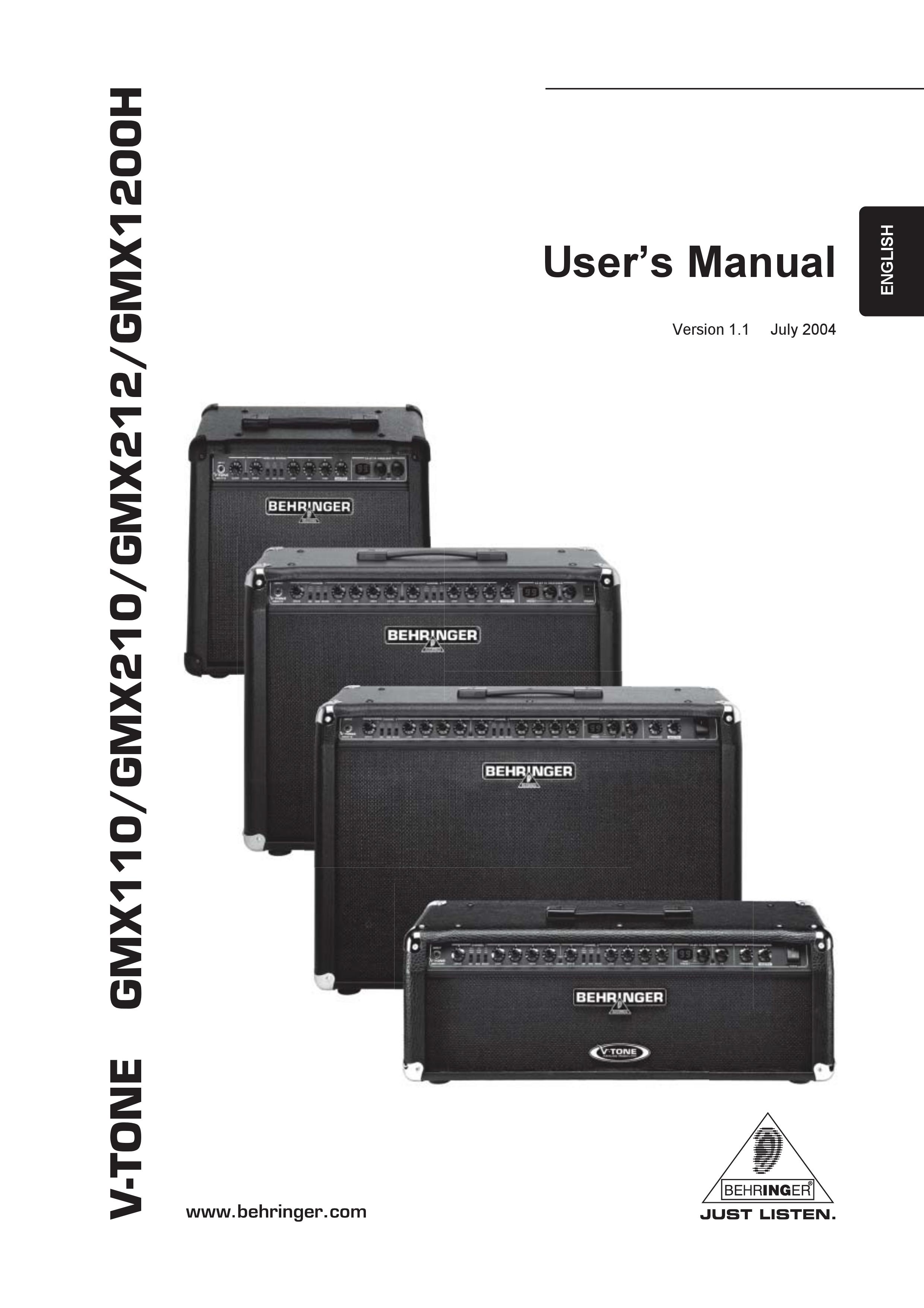 Behringer GMX110 Musical Instrument User Manual
