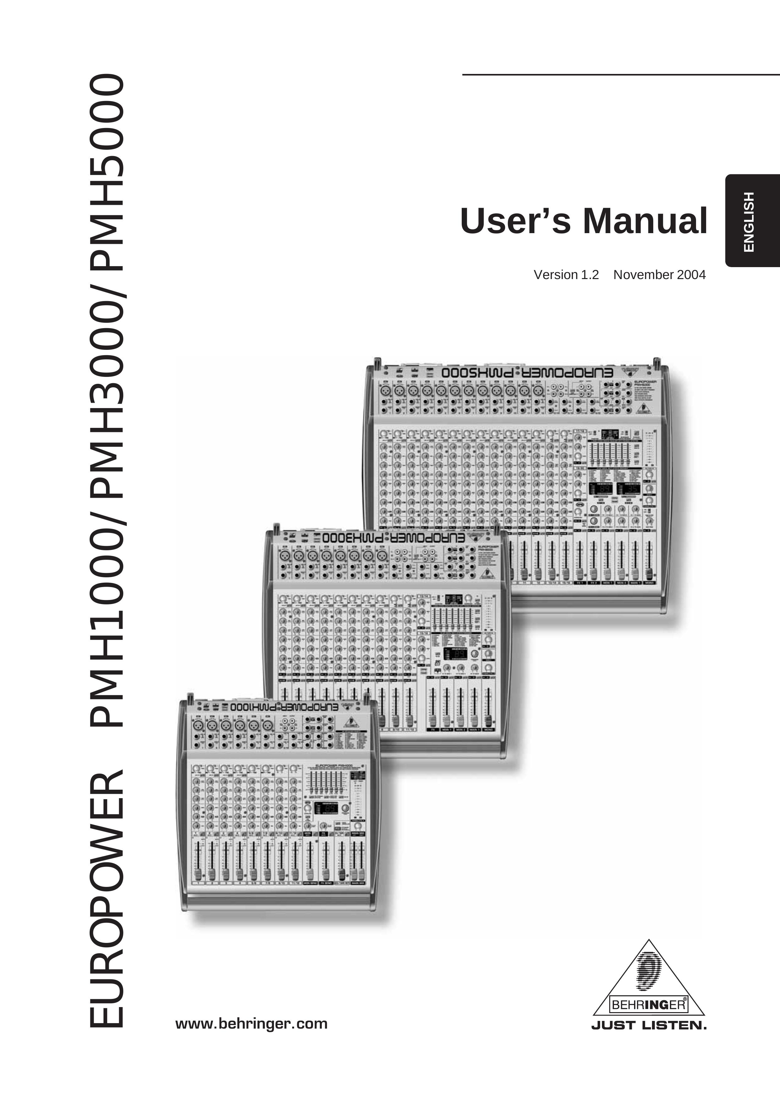 Behringer PMH1000 Musical Instrument User Manual