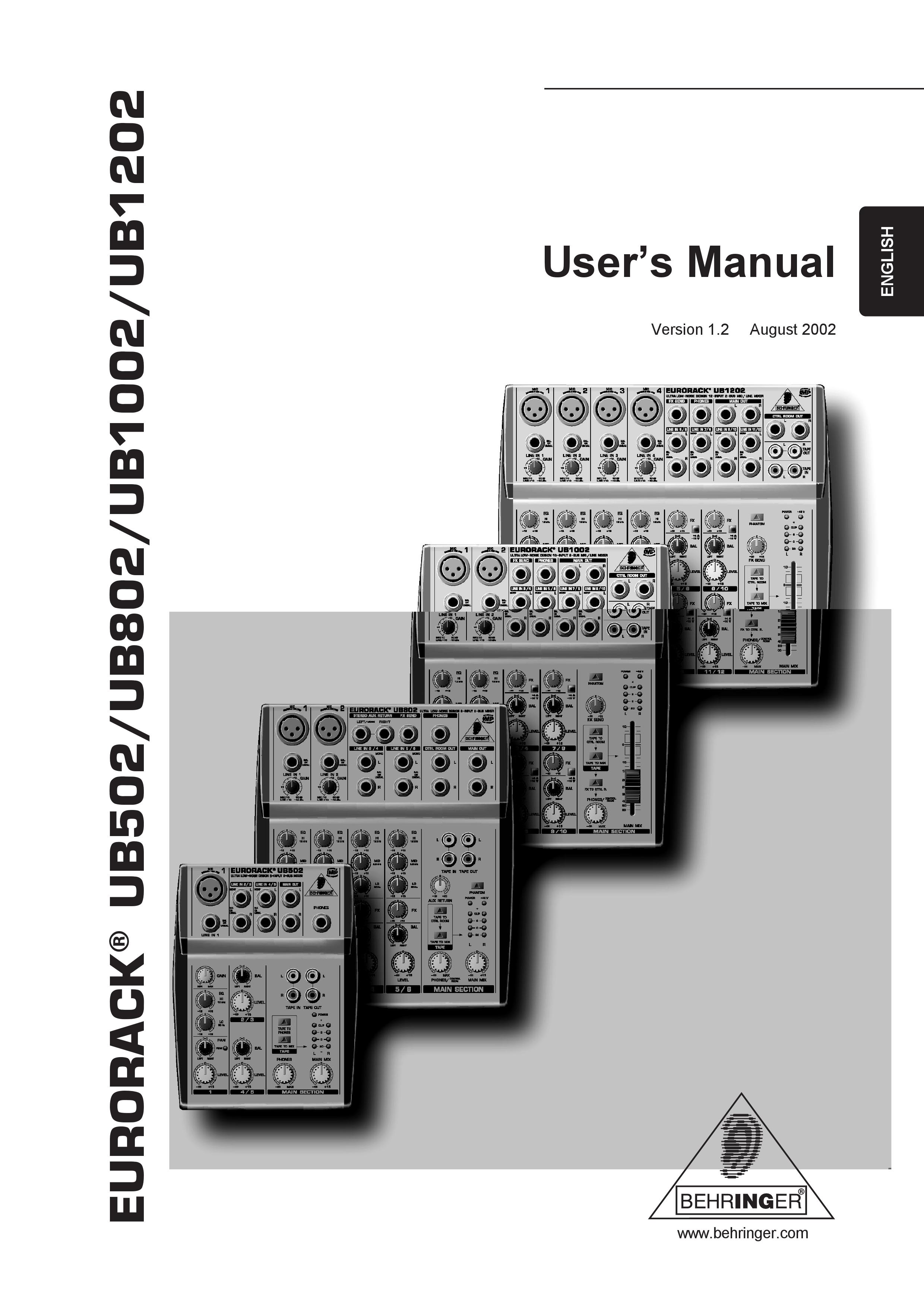 Behringer UB1202 Musical Instrument User Manual