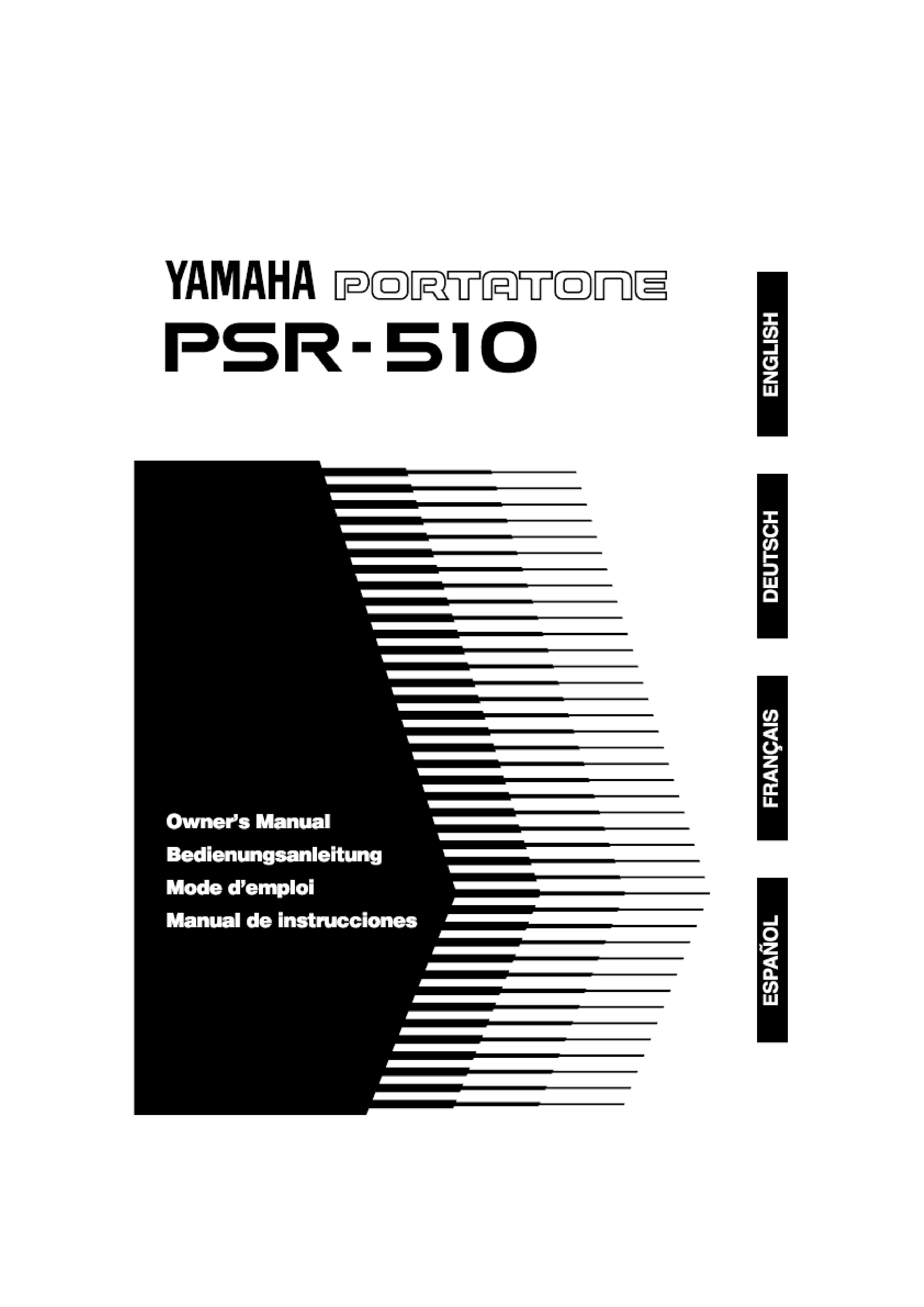 Bosch Appliances PSR-510 Musical Instrument User Manual