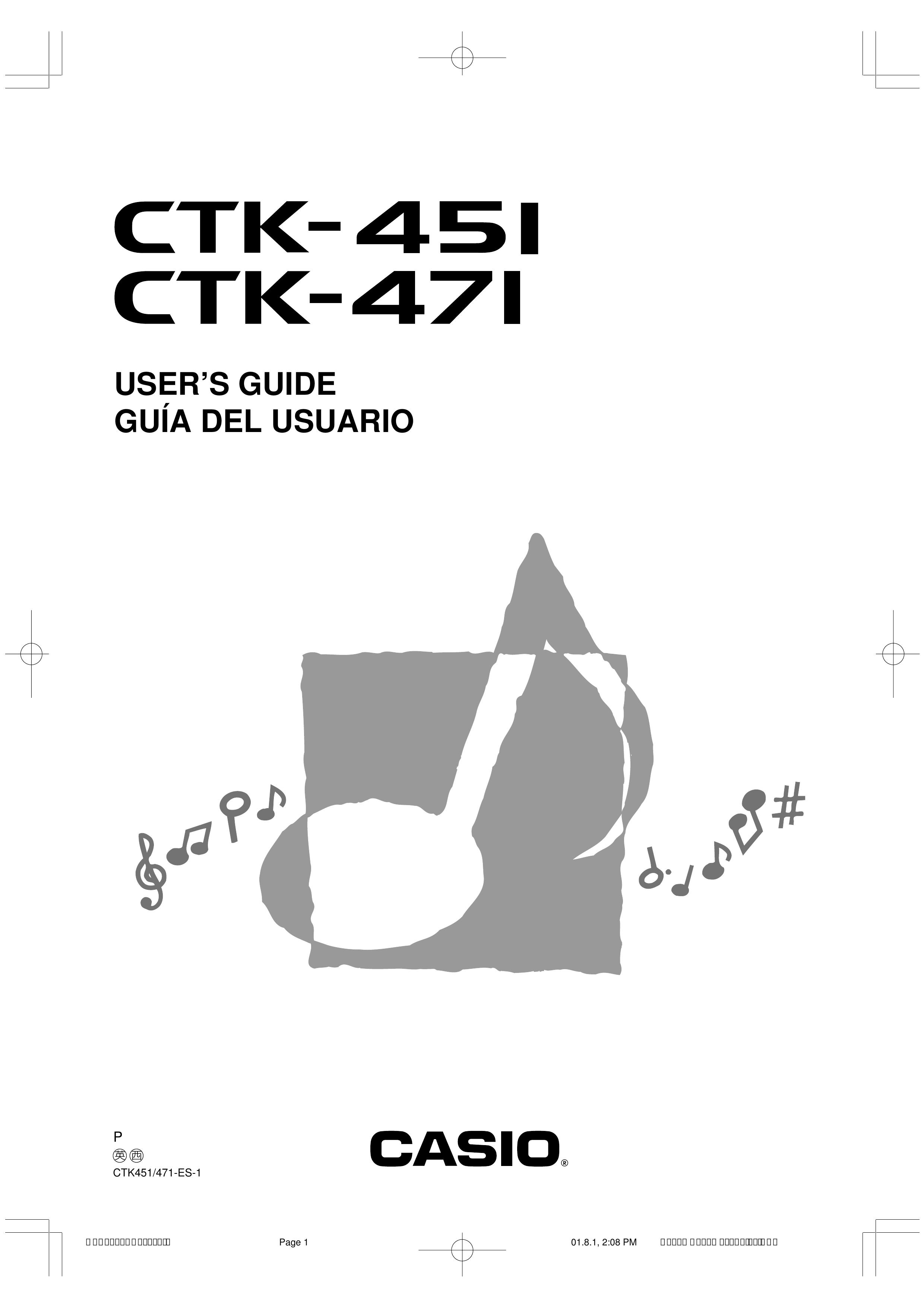 Casio CTK-471 Musical Instrument User Manual