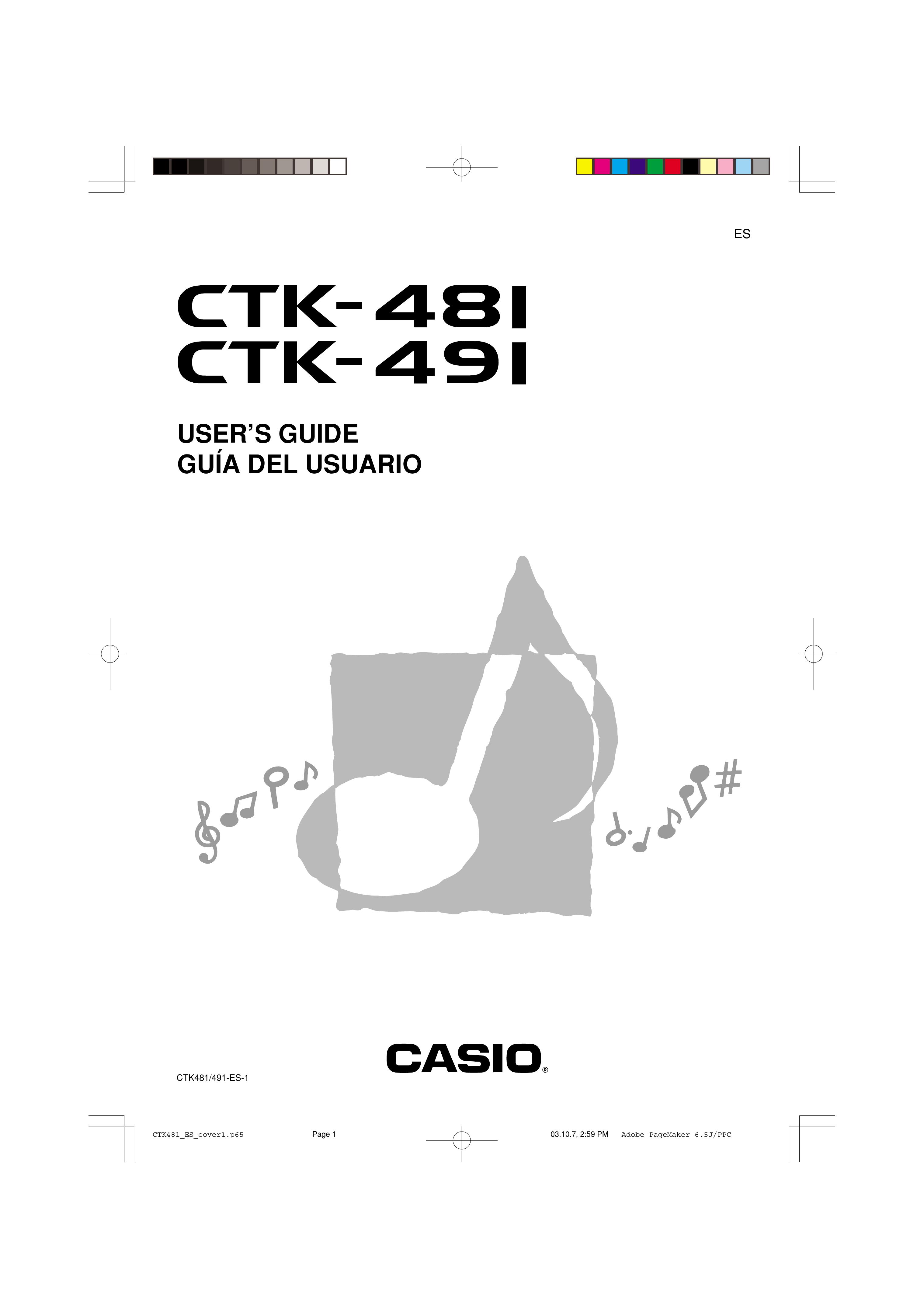 Casio CTK491 Musical Instrument User Manual