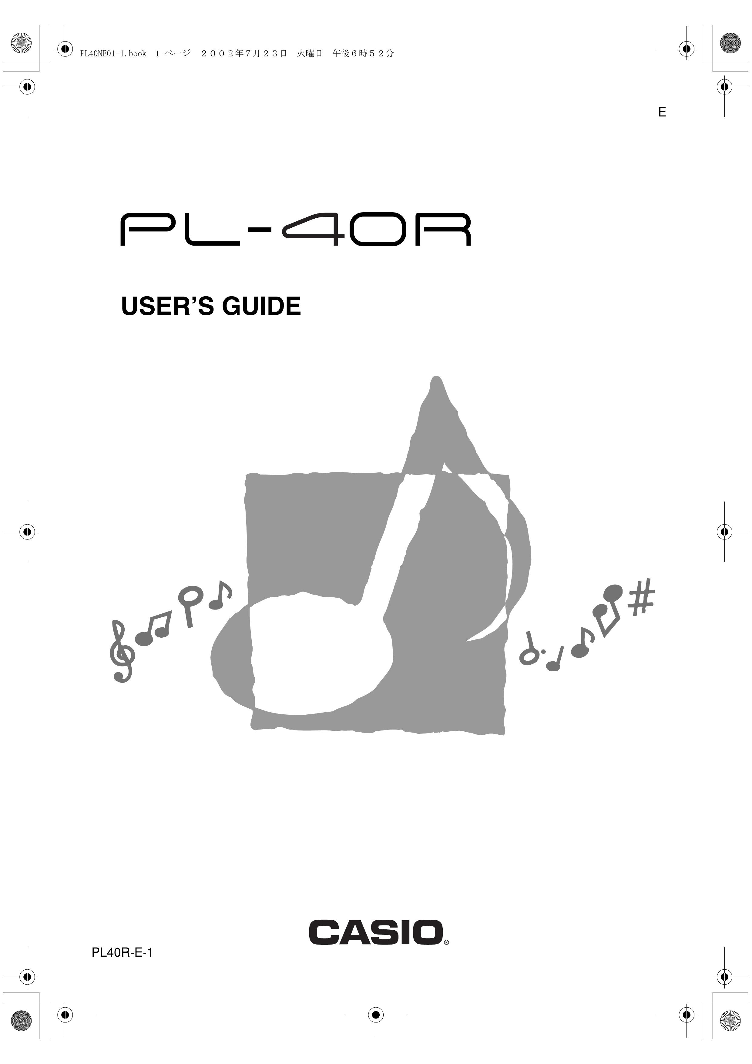 Casio PL-40R Musical Instrument User Manual