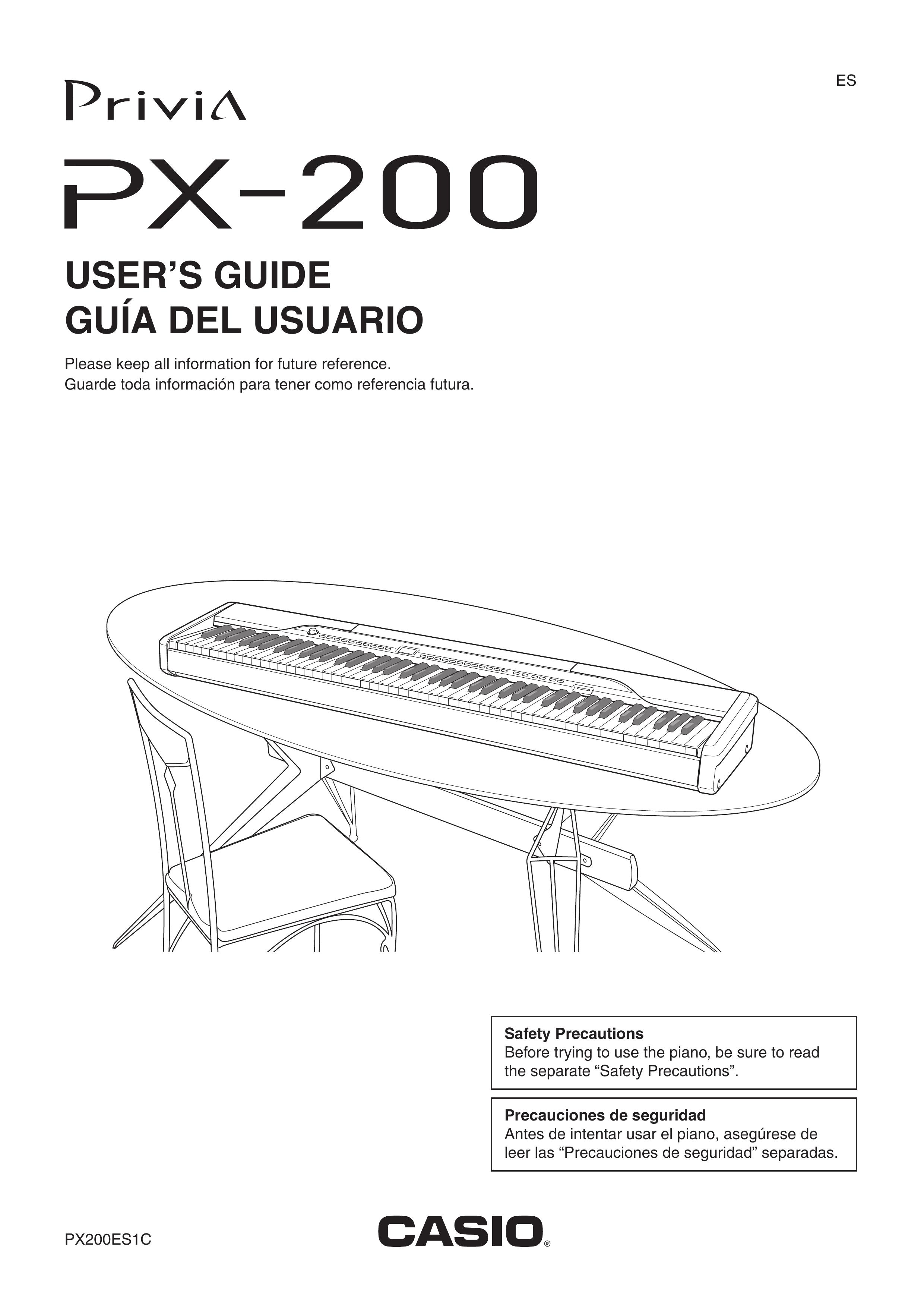 Casio PX200 Musical Instrument User Manual