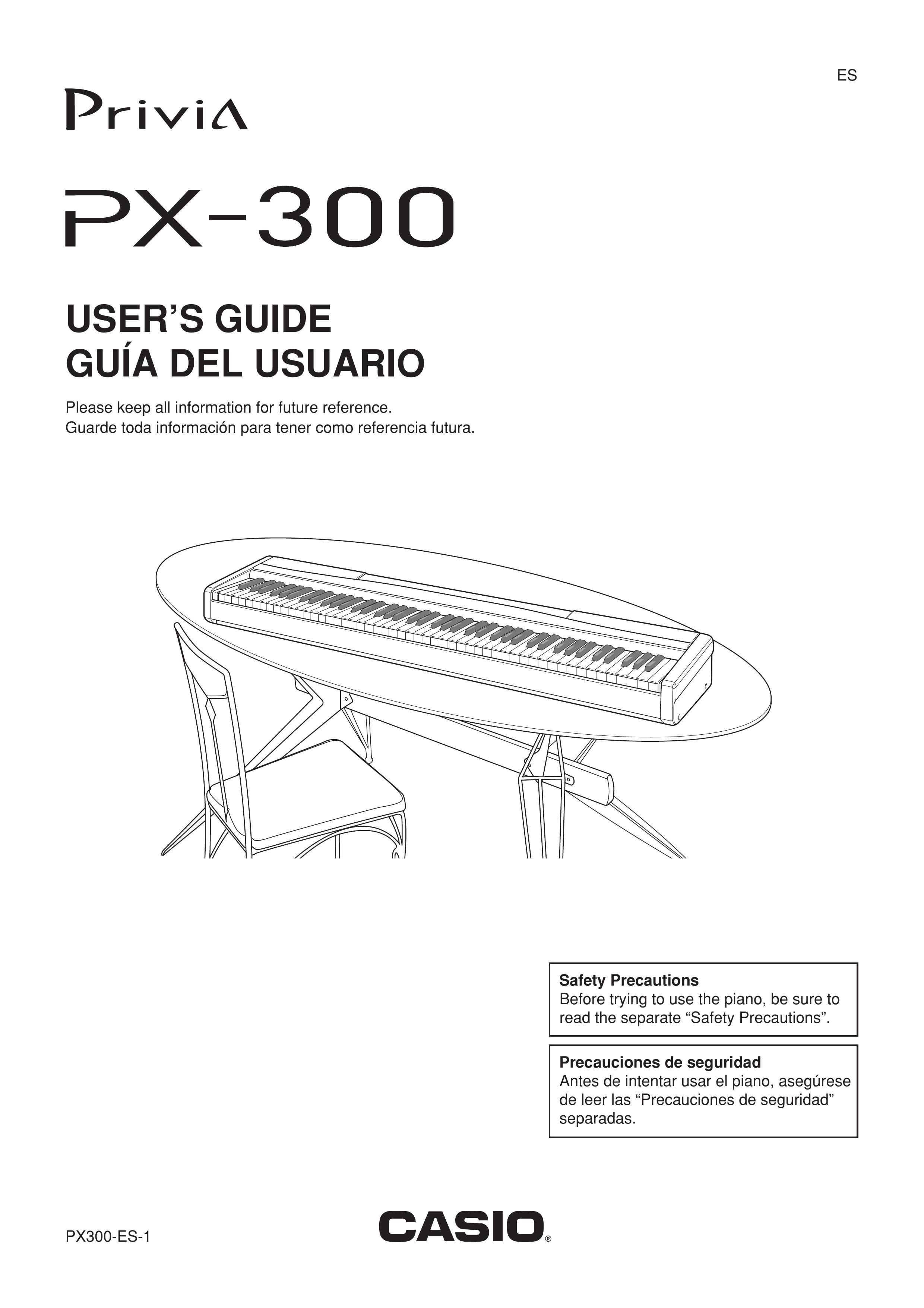 Casio PX300 Musical Instrument User Manual