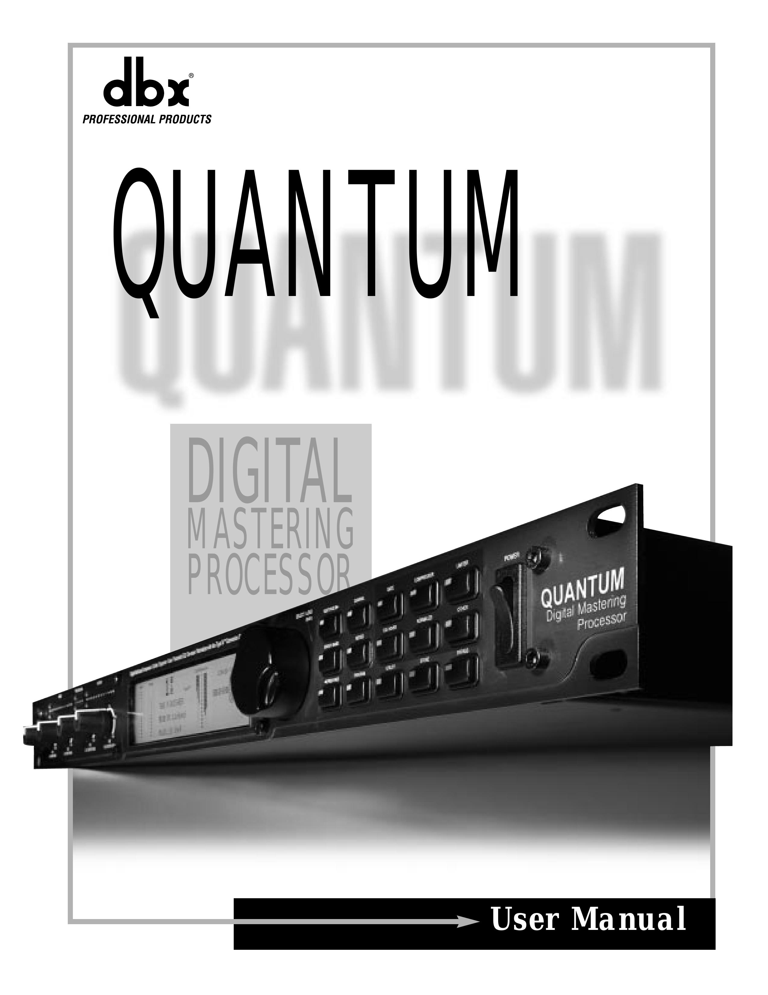 dbx Pro QUANTUM Musical Instrument User Manual