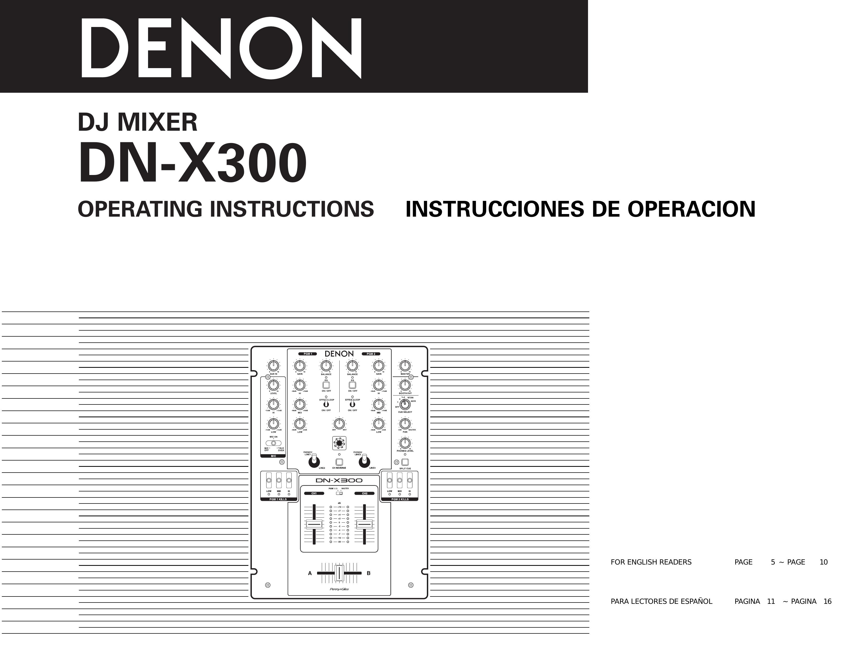 Denon DN-X300 Musical Instrument User Manual