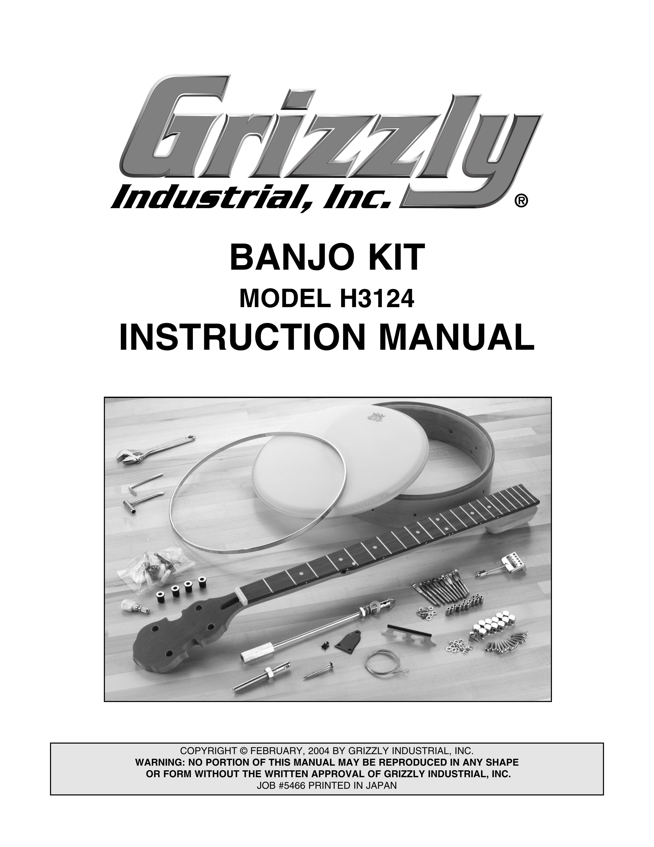Grizzly H3124 Musical Instrument User Manual